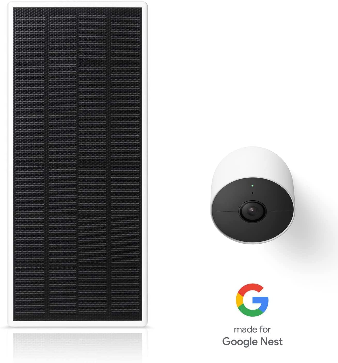 Wasserstein Solar Panel for Google Nest Cam Outdoor or Indoor, Battery - 2.5W Solar Power - Made for Google Nest