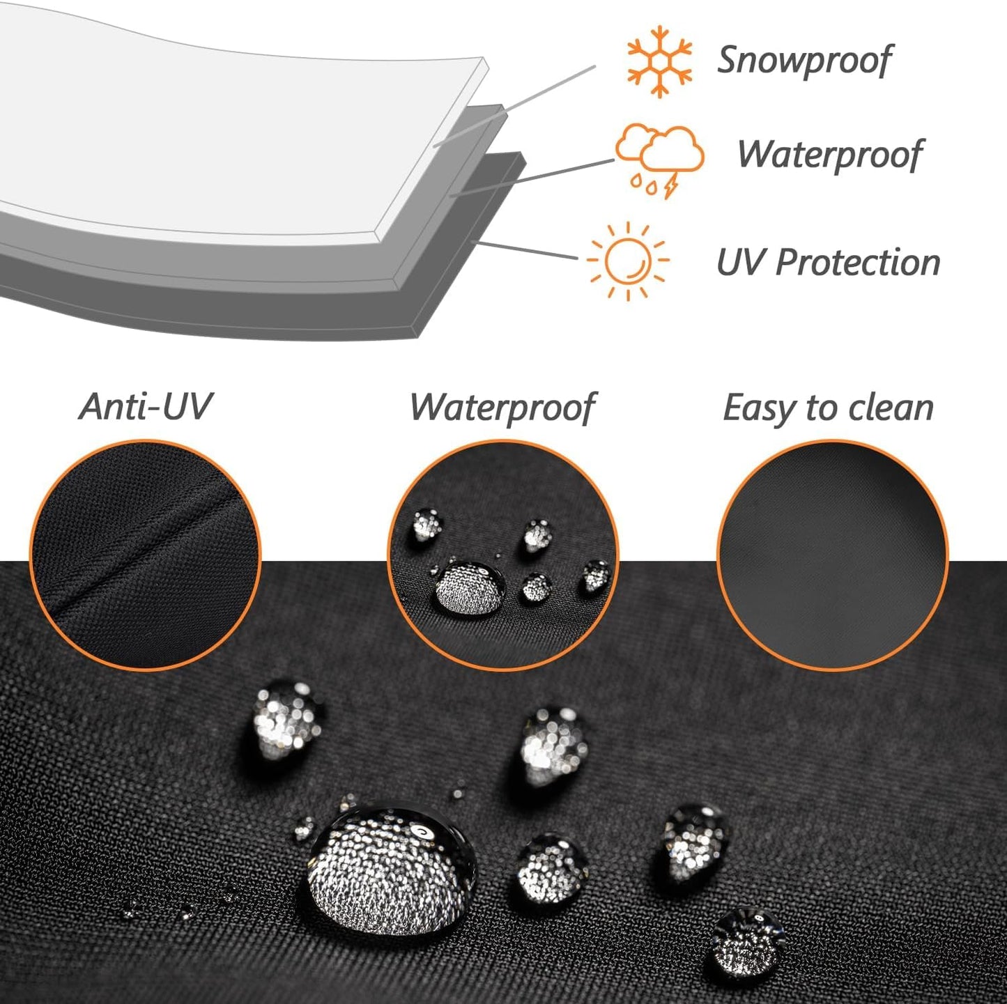 BBQ Cover for Napoleon Prestige PRO 500 and Napoleon Prestige 500 Series BBQ Grill Cover, Heavy Duty 600D Oxford Barbecue Covers for Napoleon BBQ Cover 61500