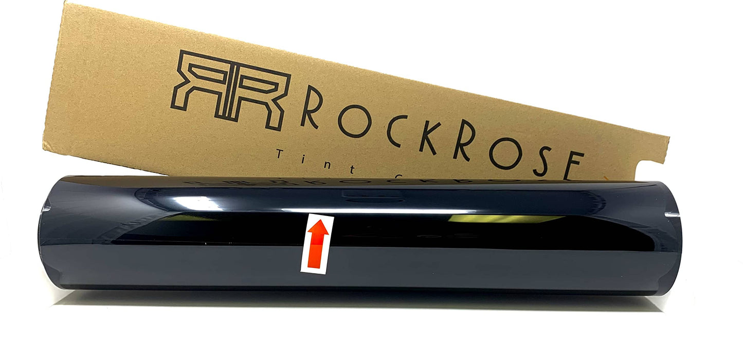 RockRose 5% Premium Carbon Car Window Tint 0.5 M X 6 M 2PLY Charcoal Privacy Film Heat, UV, and IRR Block Tint for Cars or Building Adhesive Film Easy Shrink, Plotter Friendly Pro Grade
