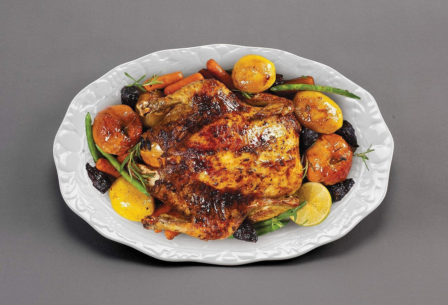 HSHQING Thanksgiving Turkey Serving Set - Large Ceramic Turkey Platter & Turkey Baster Injector - Perfect for Holiday Dinners