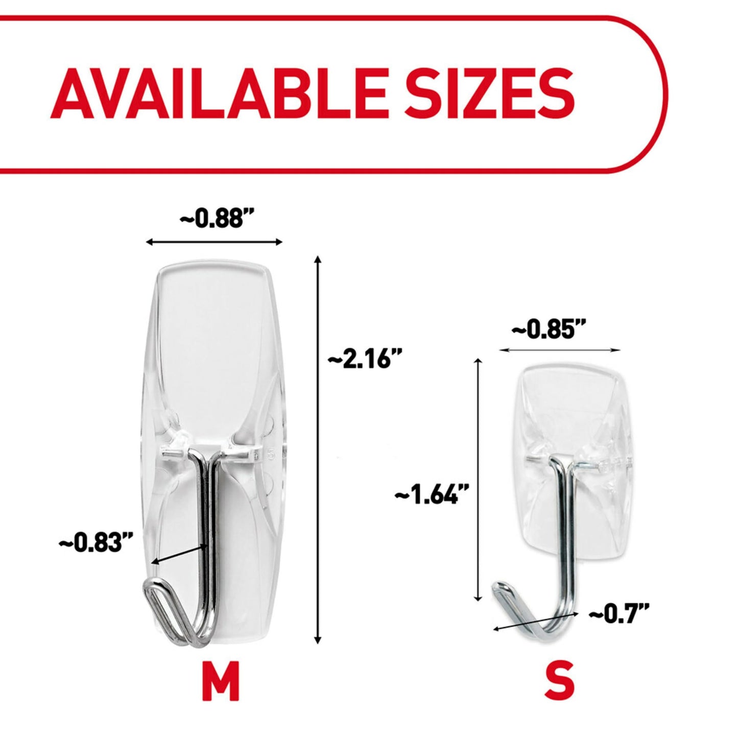 Command Medium Clear Wire Toggle Hooks,10 Wall Hooks and 12 Command Strips, Damage-Free Hanging with Adhesive, Great for Hanging, Organization and Storage, Holds up to 2 lb