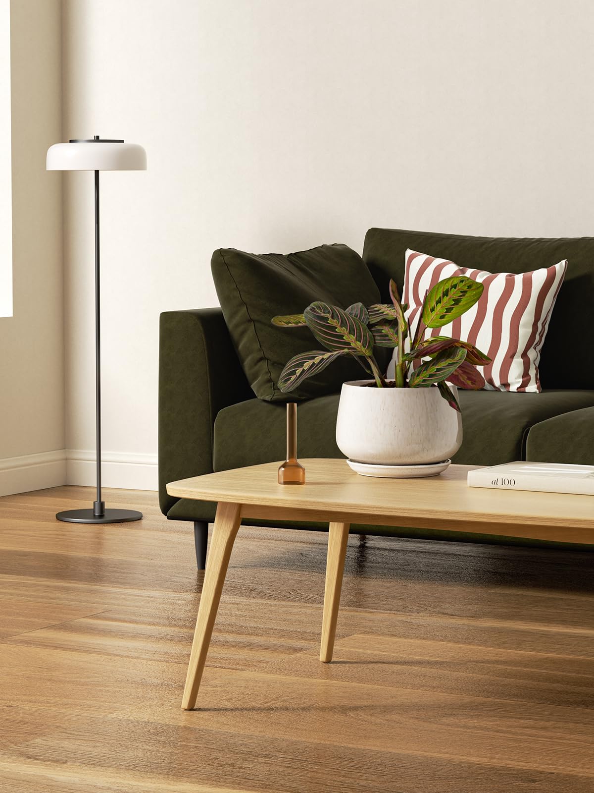 LE TAUCI Plant Pots for Indoor Plants, Set of 3, 4+5+6.5 Inch Ceramic Plant Pots with Drainage Hole & Saucer, Indoor Flower Pot with Mesh Pad, Pot Plante Interieur, Reactive Glaze Beige