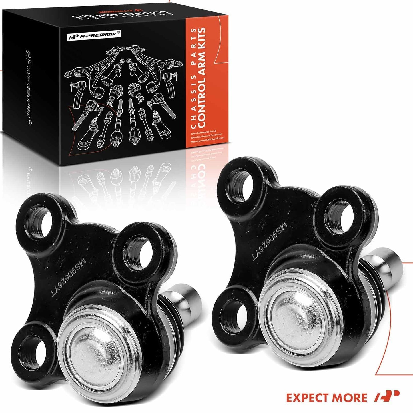 A-Premium 2 x Front Lower Ball Joint, Compatible with Hyundai Sonata 2015-2017, Tucson 2016-2021 & Kia Optima 2016-2020, Sportage 2017-2022, Without Bolts