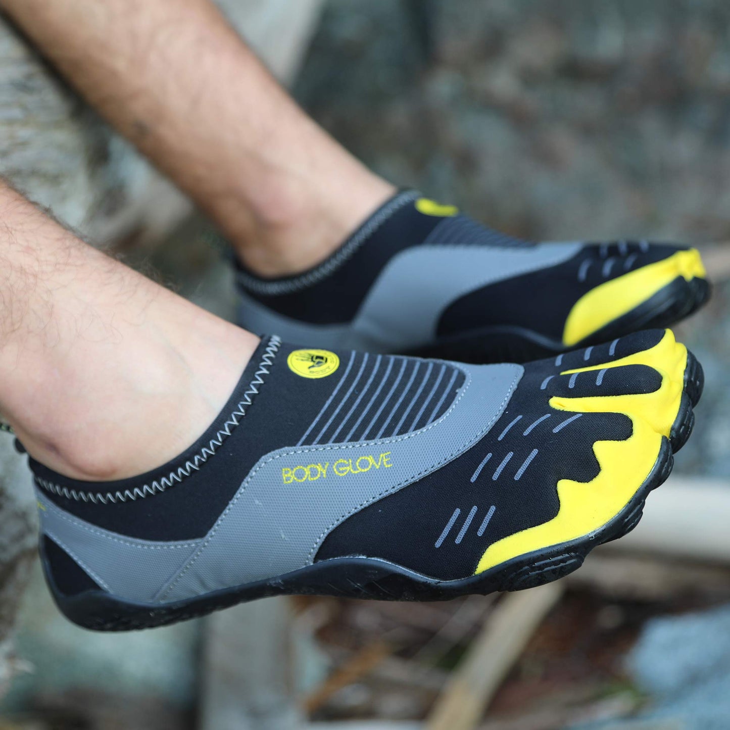 Body Glove Men's 3T Barefoot Cinch Water Shoe, Black/Black, 8