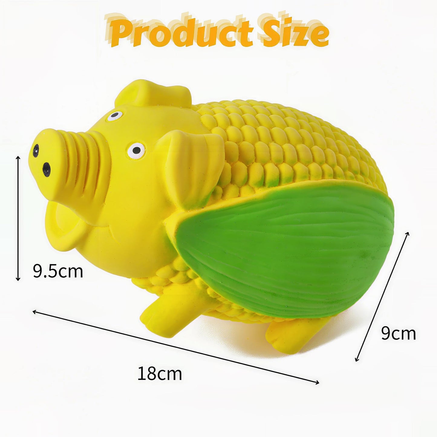 3-Pack Squeaky Vegetable - Shaped Pig Dog Toys with Grunts & Oinks,Durable Rubber Puppy Chew Toys with Interactive Latex Design