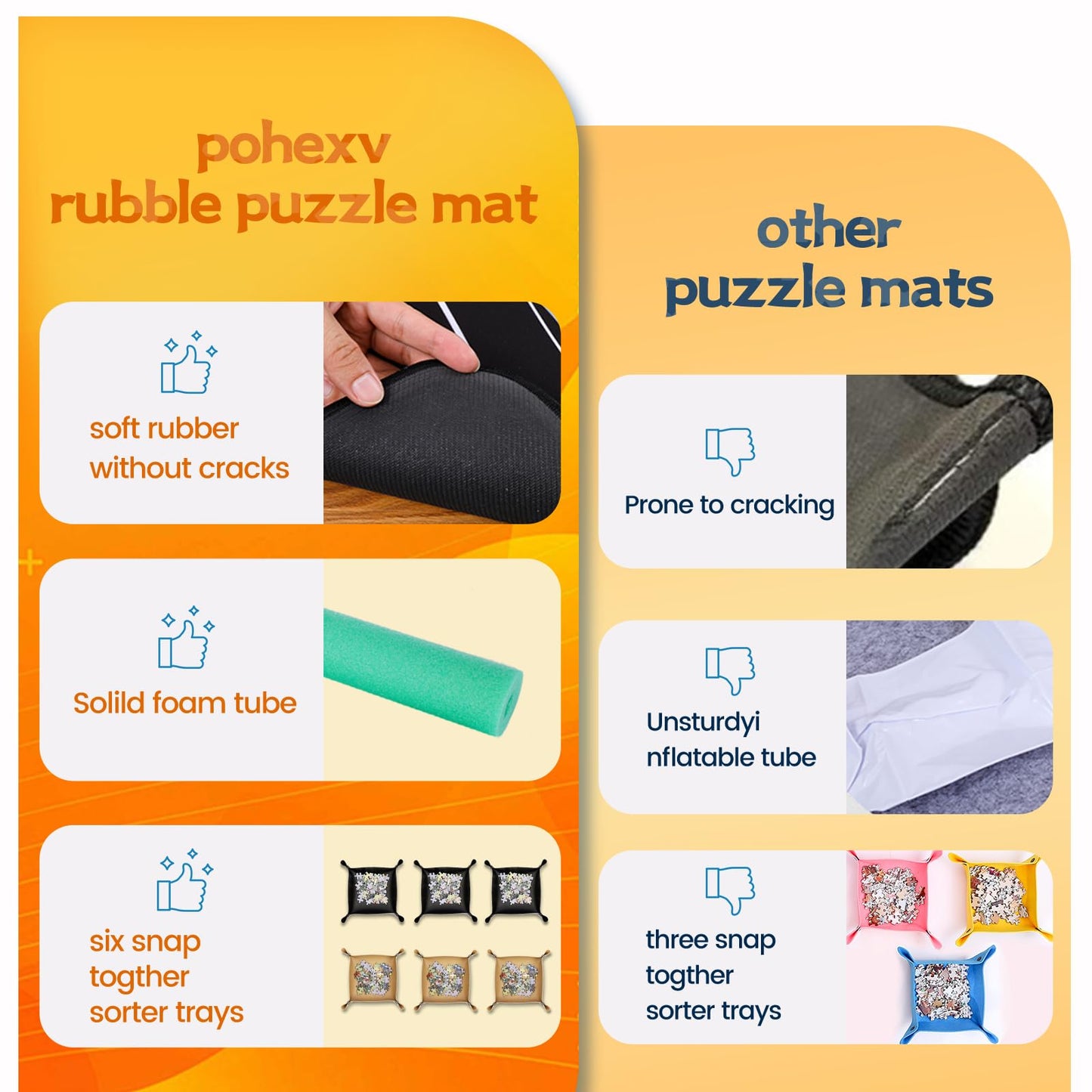 Rubber Jigsaw Puzzle Mat Roll Up 3000 2000 1500 1000 Pieces Folder Sorting Trays Saver Adults Portable Tapis Casse-Tête Morceaux Glue Sheets Sorter Game Mat Board Table Frame Gift