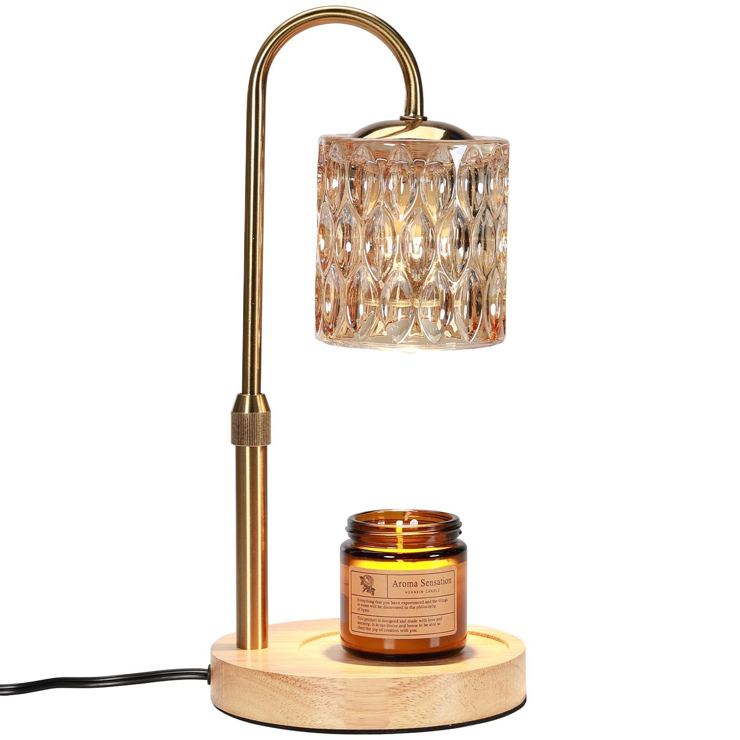 Candle Warmer Lamp, Candle Warmer with Timer and Dimmer, Adjustable Height Electric Candles Lamp with 2 Bulbs for Scented Jar, Wax Melter Lamp for Home Decor, Gifts for Women