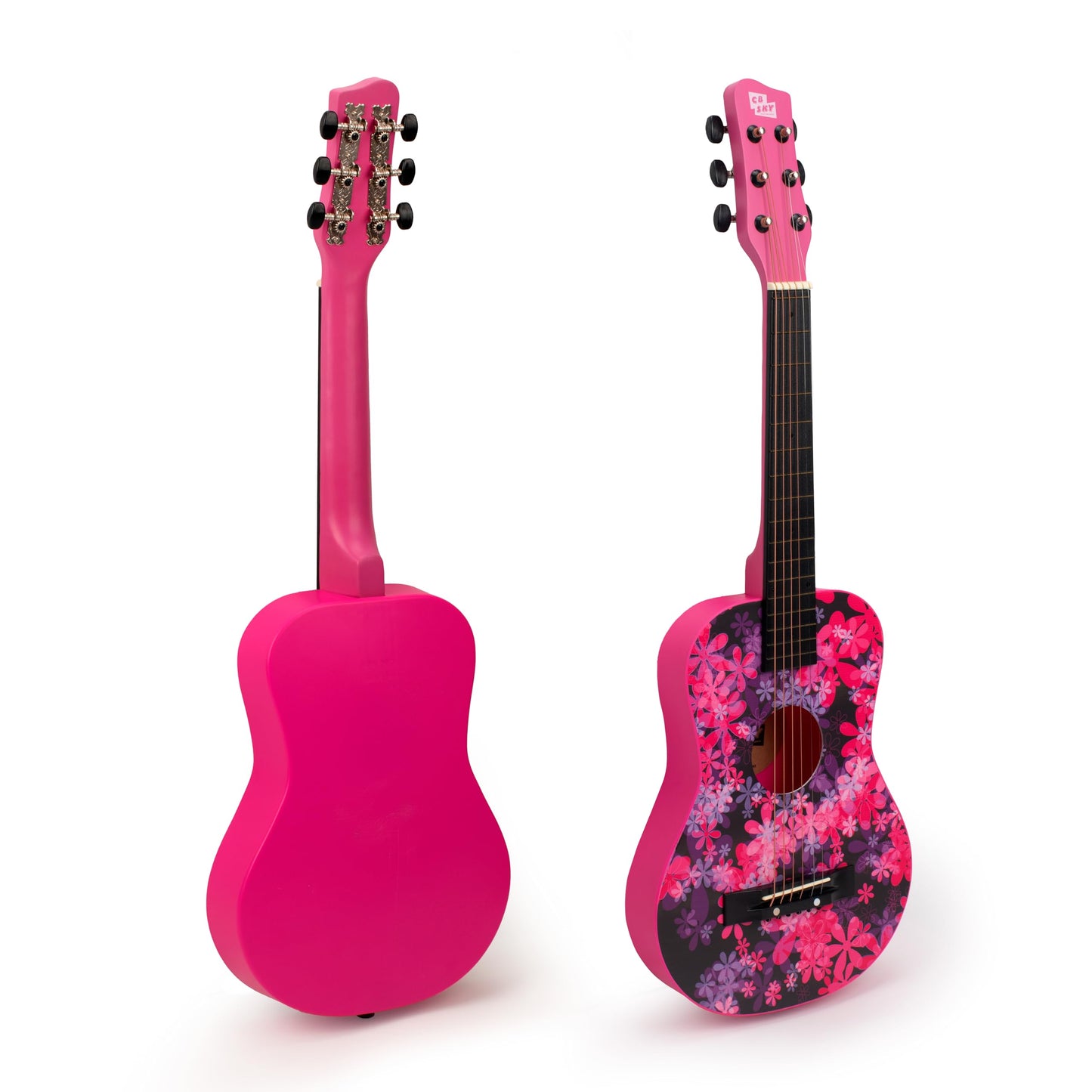 CB SKY 30 INCH ACOUSTIC GUITAR PINK FLOWER Junior/Student Acoustic Guitar/Beginner/Kids musical toys, musical instrument