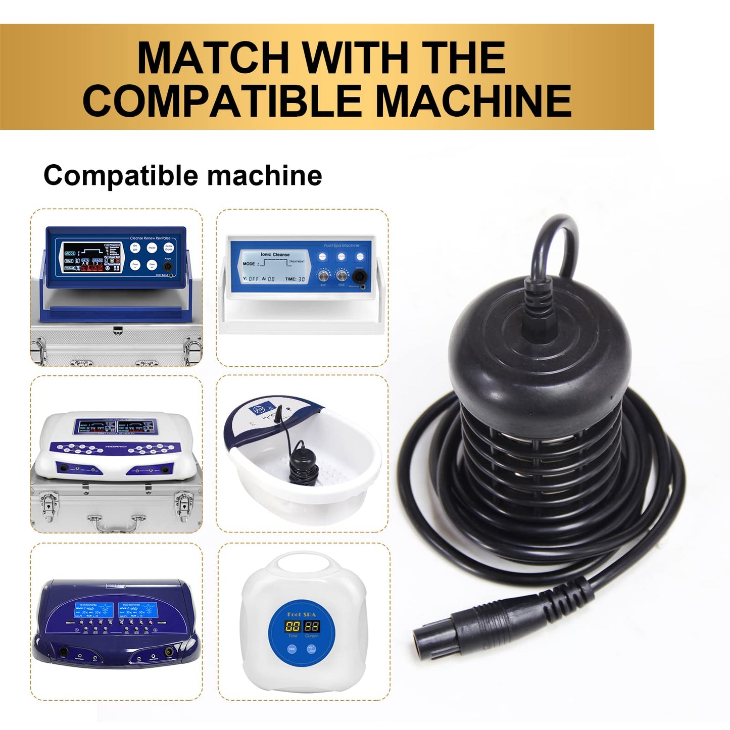 6-Pack Replacement Arrays for Ionic Detox Foot Spa Machines System, Portable Replacement Ionic Arrays for Detox Foot Spa Bath