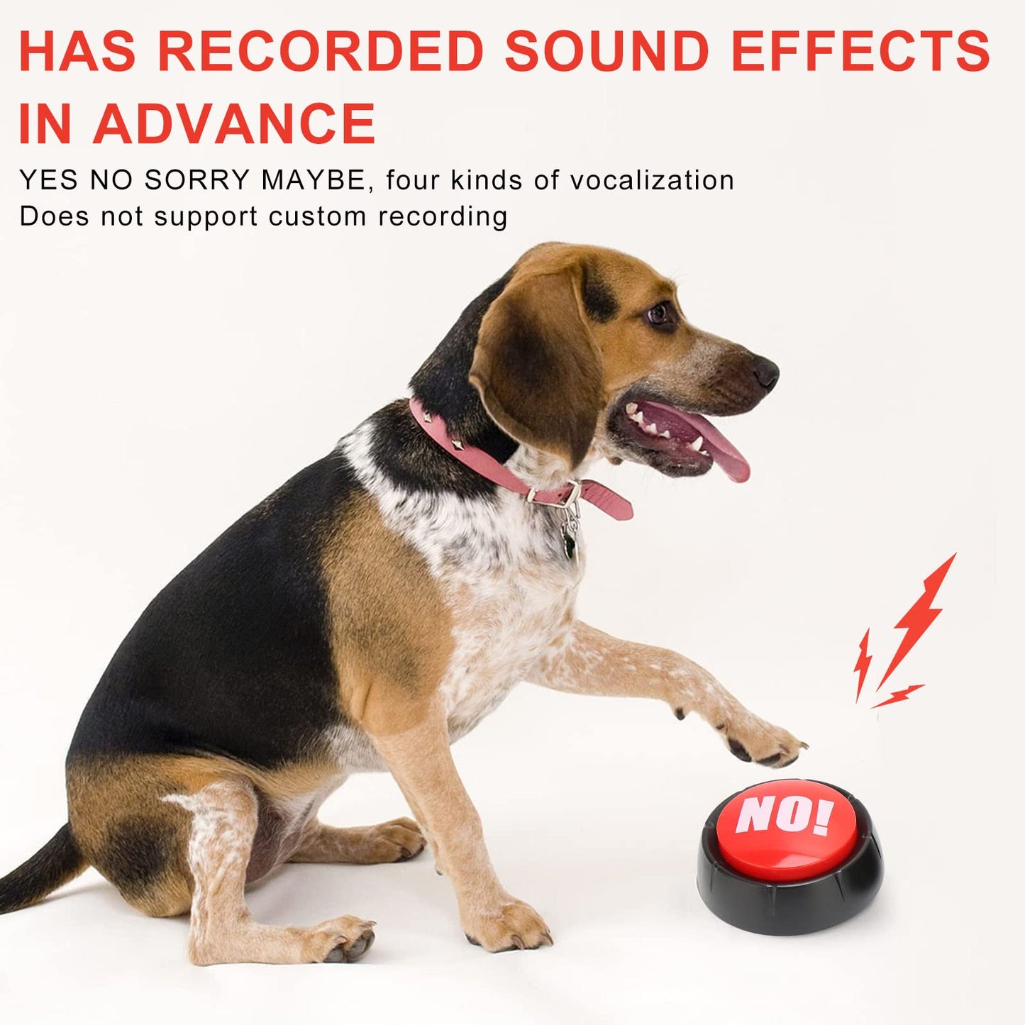 Yes No Button & Maybe Sorry Button, Dog Buttons for Answer Buzzers 4 Pack, Dog Talk Button Sound Button Dog Talking Button, Training Clicker, Talking Dog Buttons Learning Press