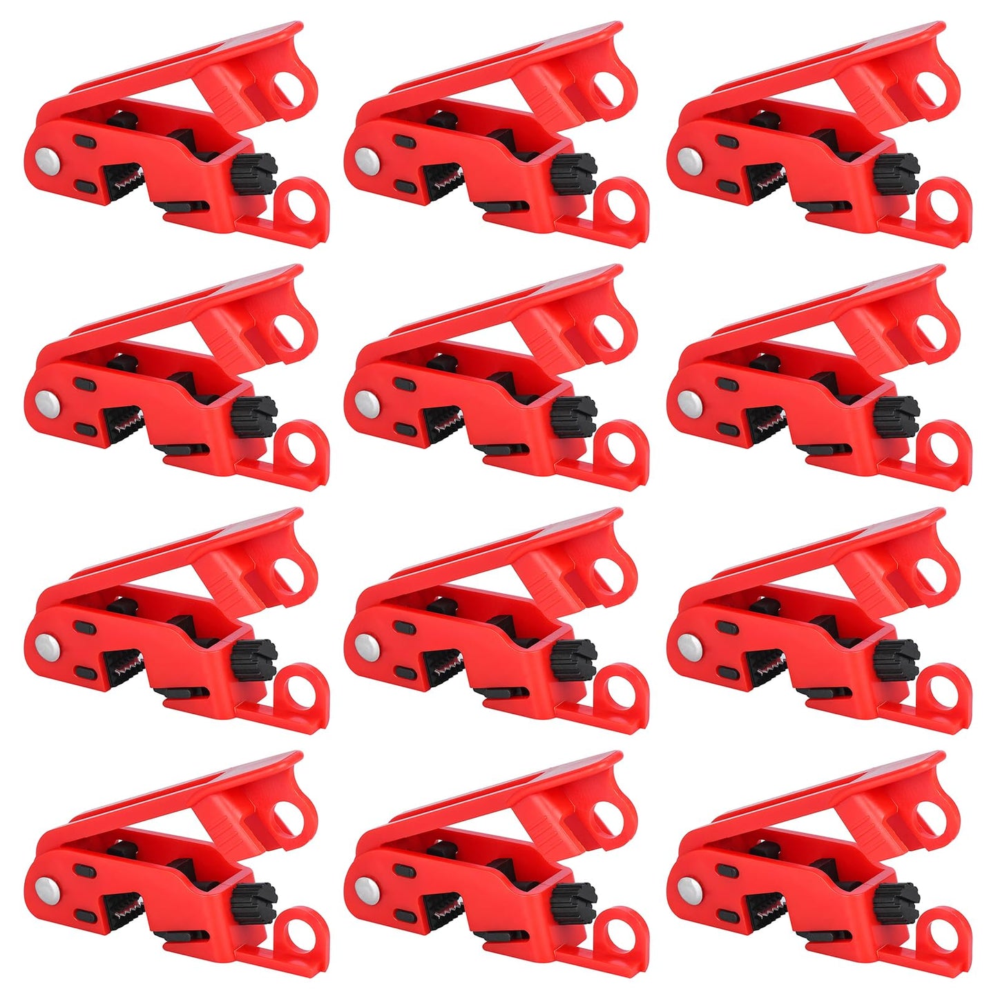RealPlus Circuit Breaker Lockout, Lockout Tagout Breaker Lock for Standard Single and Double Toggles, Pack of 12