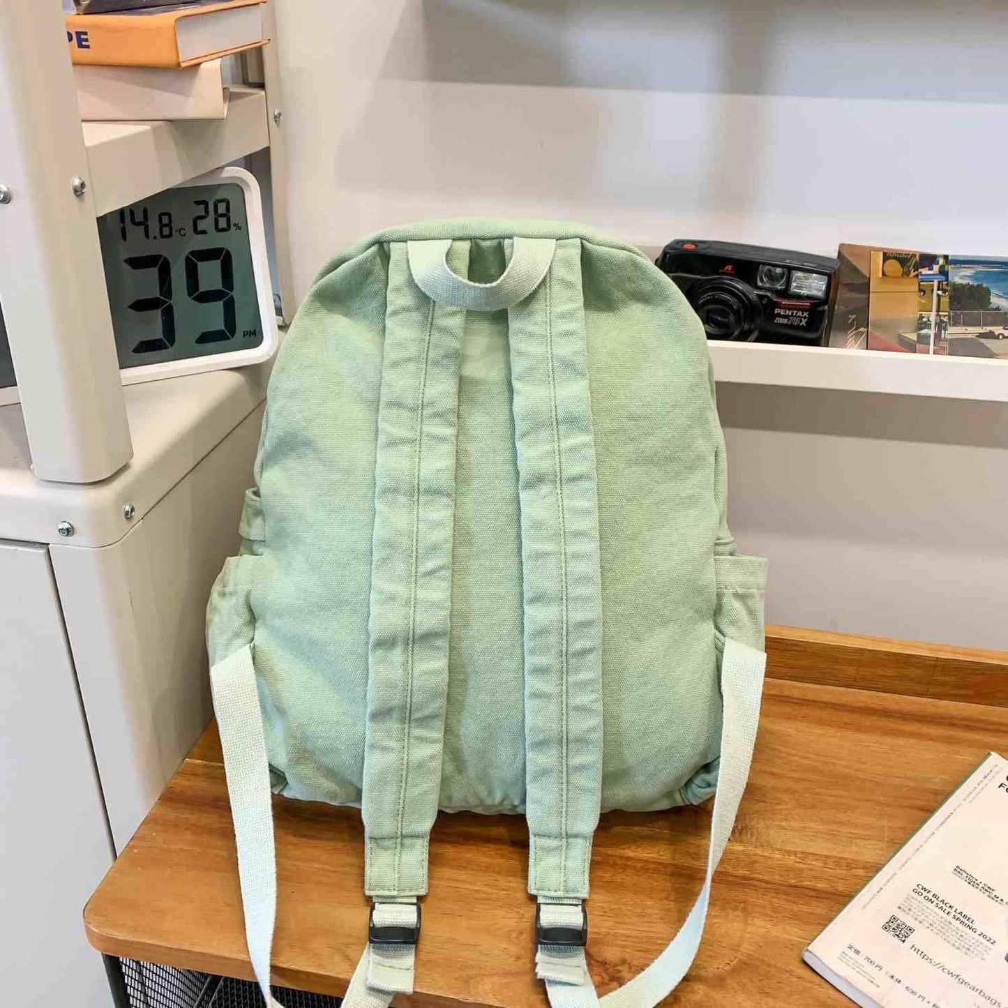 Canvas Backpack for Women Men Retro Aesthetic Rucksack Vintage Backpack for College Travel Laptop Bag