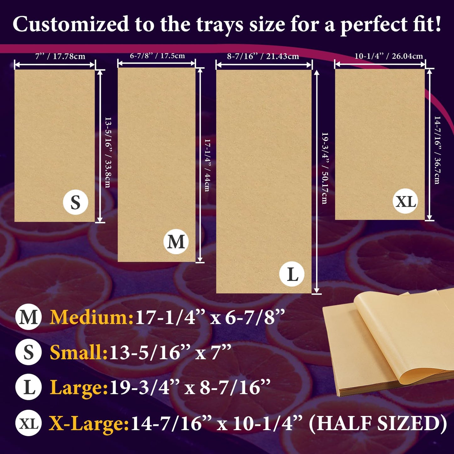 500 Packs Parchment Paper Sheets for Harvest Right Freeze Dryer - Harvest Right Freeze Dryer Accessories for Large Trays, Parchment Sheets, Freeze Dryer Tray Mats for Harvest Right(19-3/4"x8-7/16")