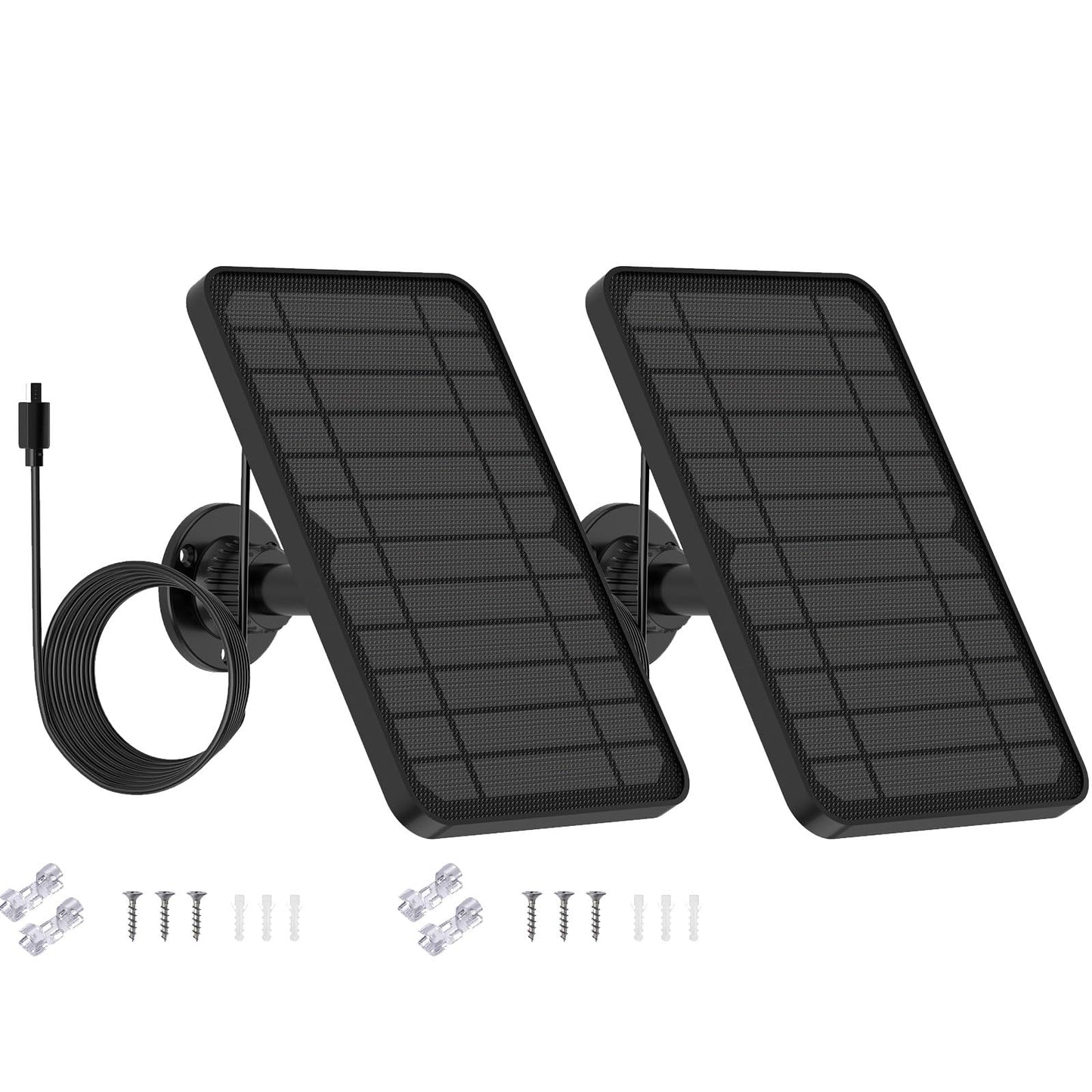 Solar Panel for Blink Camera Outdoor,Solar Panel Compatible with Blink Outdoor/Outdoor(3rd Gen)/XT XT2 Camera with 13,1ft Charging Cable, Adjustable Mount, 2 Pack
