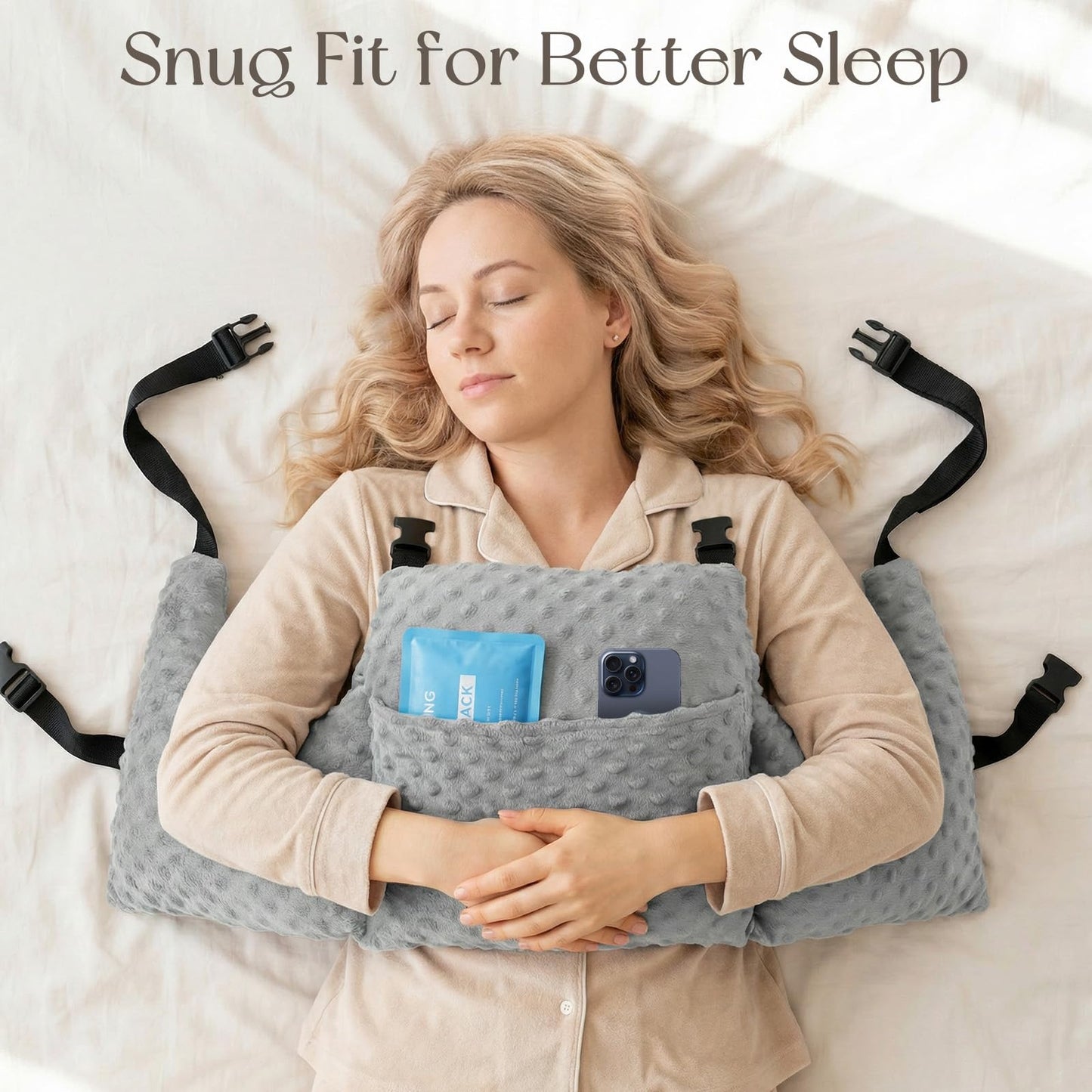 Mastectomy Pillow for Post-Surgery Recovery - Hysterectomy Recovery Must Haves - Essential for Breast Reduction, Augmentation, Lumpectomy, Heart Surgery - Adjustable Strap & Washable Cover.