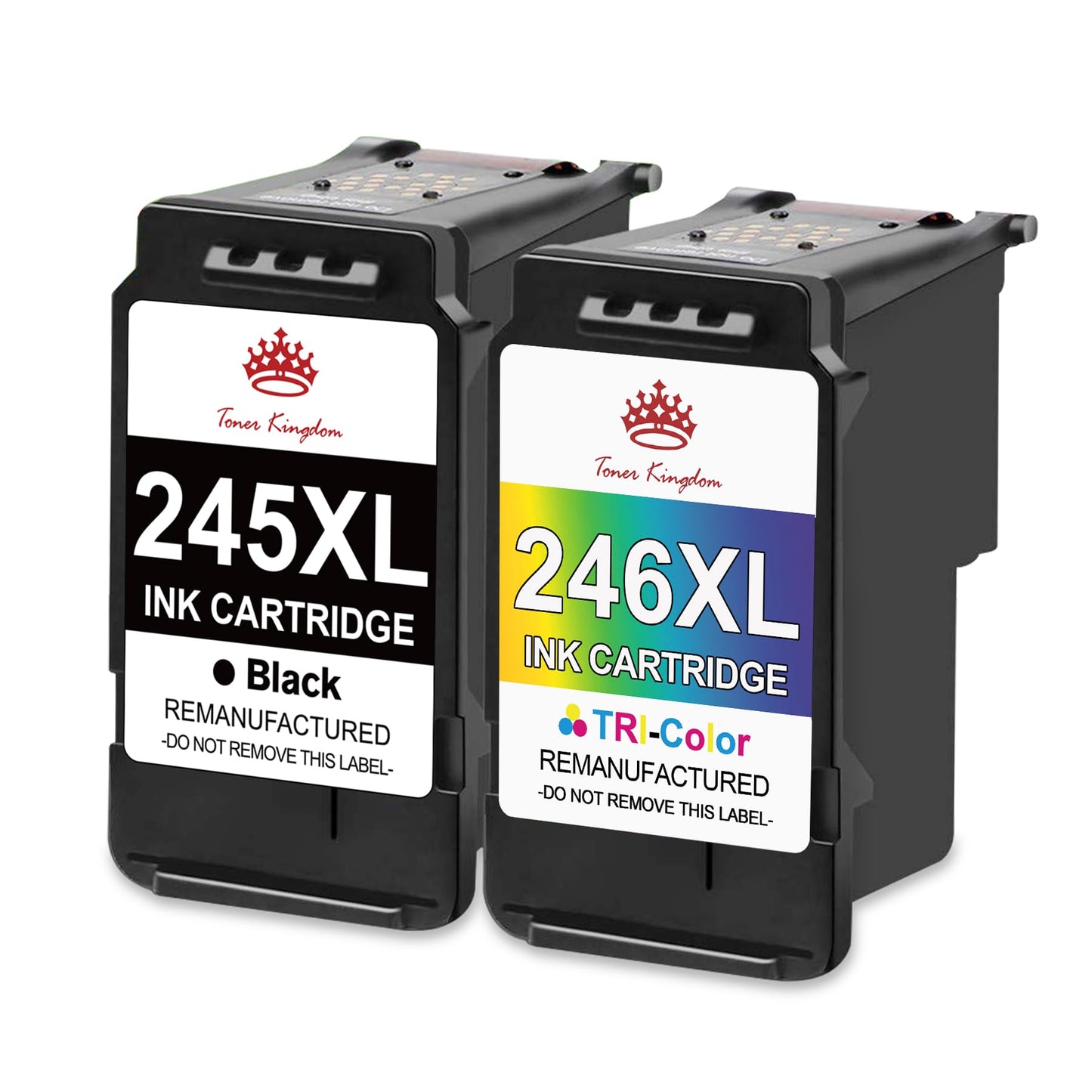 Toner Kingdom 245XL 246XL Ink Cartridges Replacement for Encre Canon 245 246 XL PG-245XL CL-246XL Compatible with Canon TS3420 TS3400, PIXMA MX490 MX492 MG2520 MG2922 TR4520 Printer, Black and Color