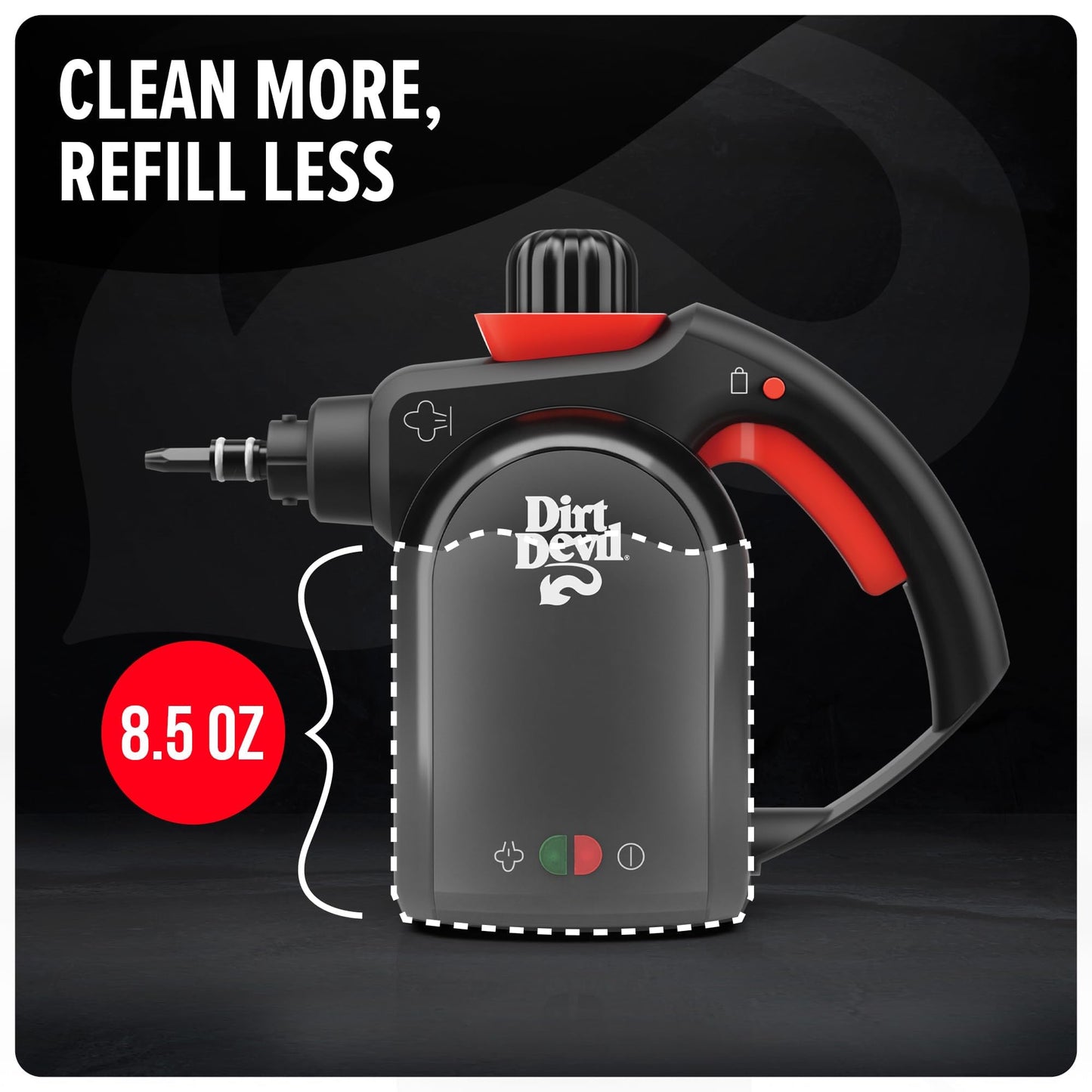 Dirt Devil 7-in-1 Portable Handheld Steamer, with Specialized Multi-Surface Cleaning Tools, Steam Control, Powerful Chemical Free Cleaning, Lightweight, WD21000CA