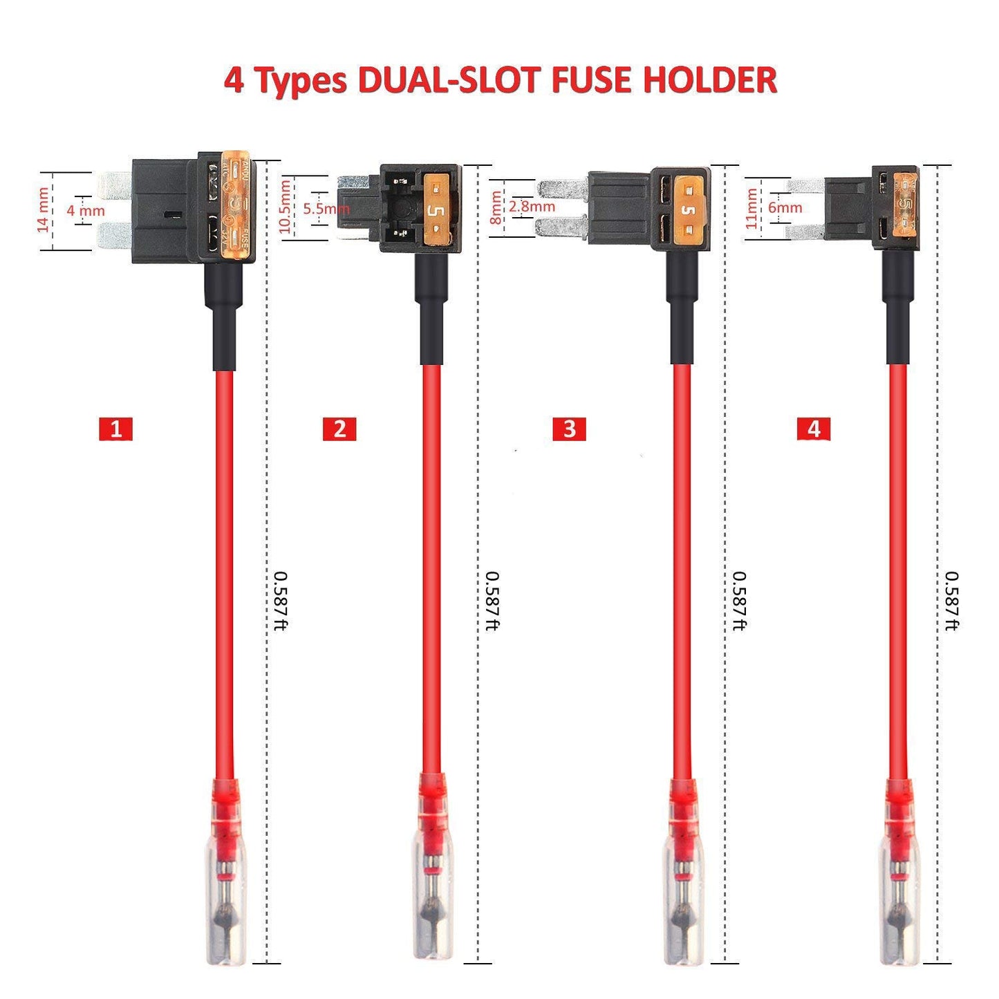 14.7 ft Hardwire Kit Cable for THINKWARE Dash Cams Parking Mode,Impact and Motion Detection,Alternative Power Supply from Fuse Box,Gift 8 Fuse Tap Cable