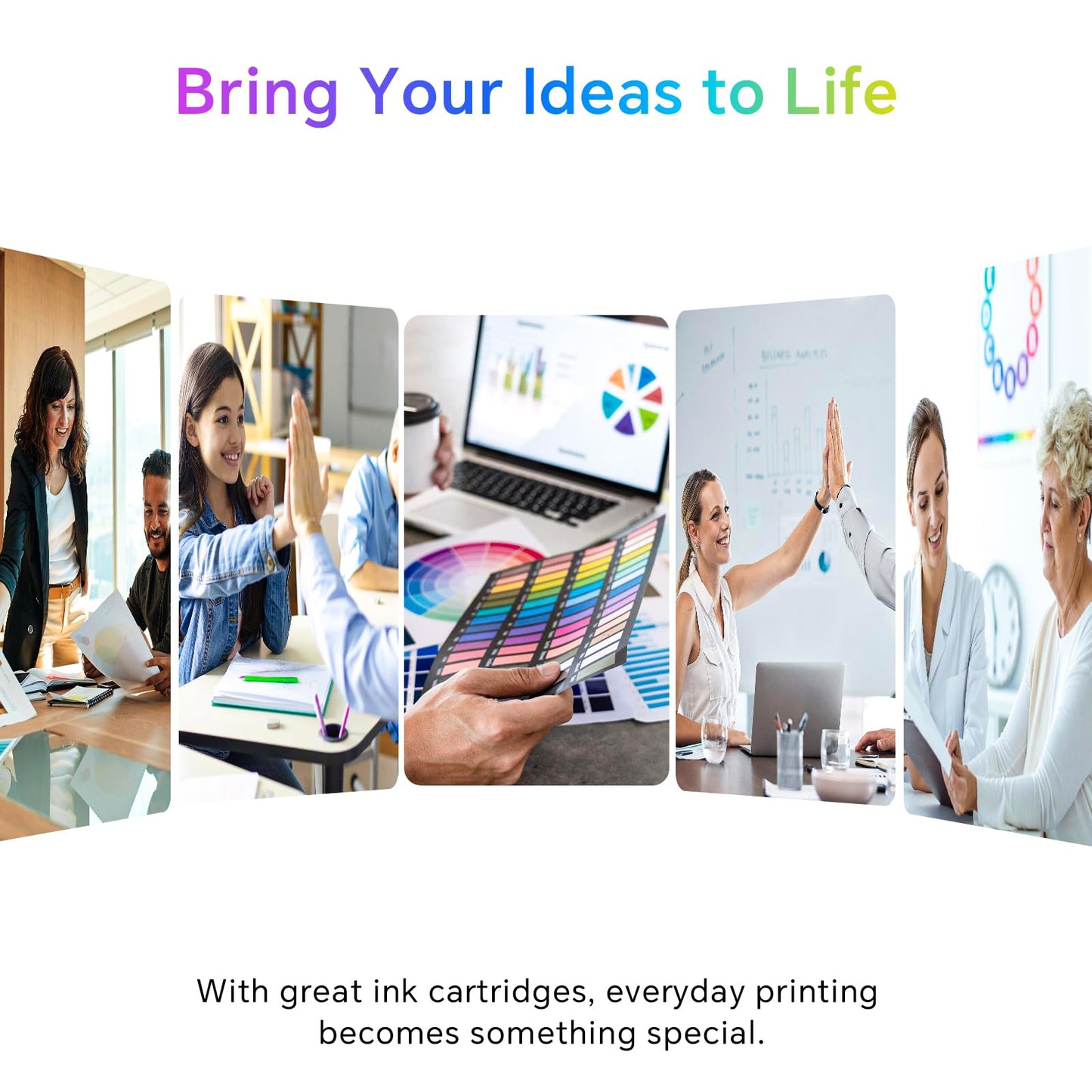 65XL Ink Cartridge for HP 65 Ink Cartridges Black Color Use for DeskJet 3755 3752 2600 3772 3720 3700 2625 2652 2655 Envy 5000 5010 5052 5055 Printer, 2er-Pack