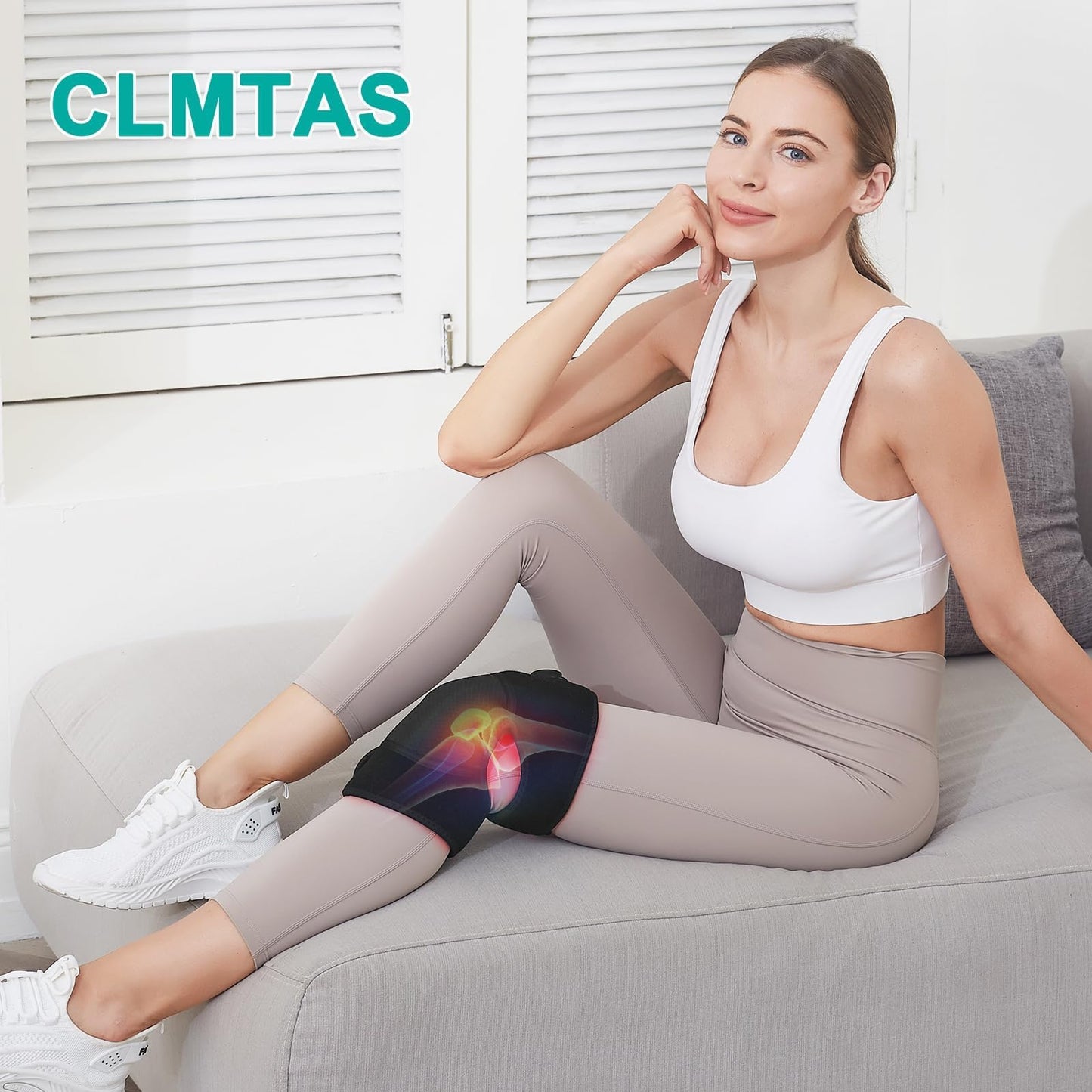 CLMTAS Red Light, Red Light for Knee and Elbow Joint, Wireless Rechargeable Design, Larger Battery Capacity, for Elderly & Athletes