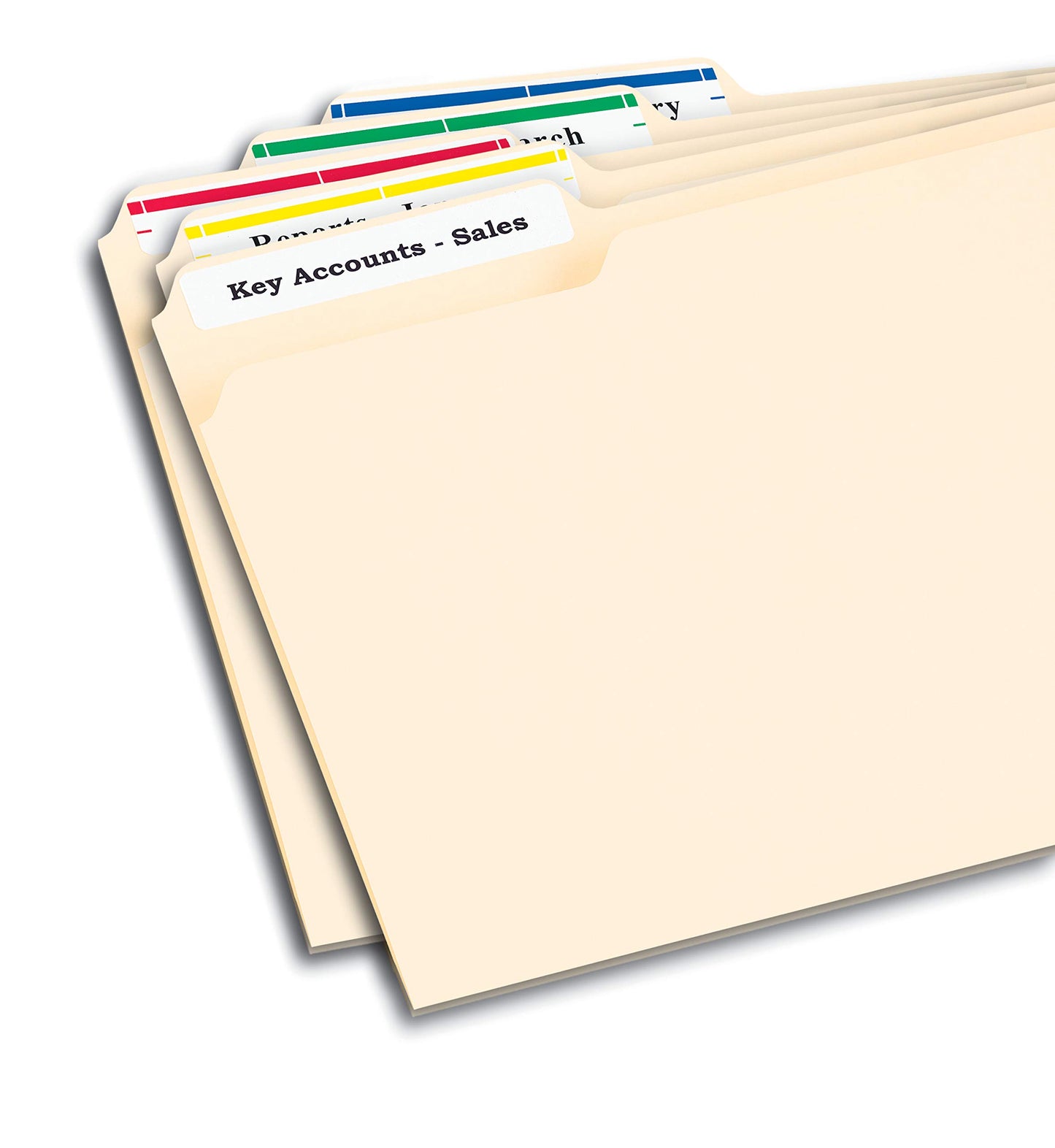 Permanent TrueBlock File Folder Labels with Sure Feed