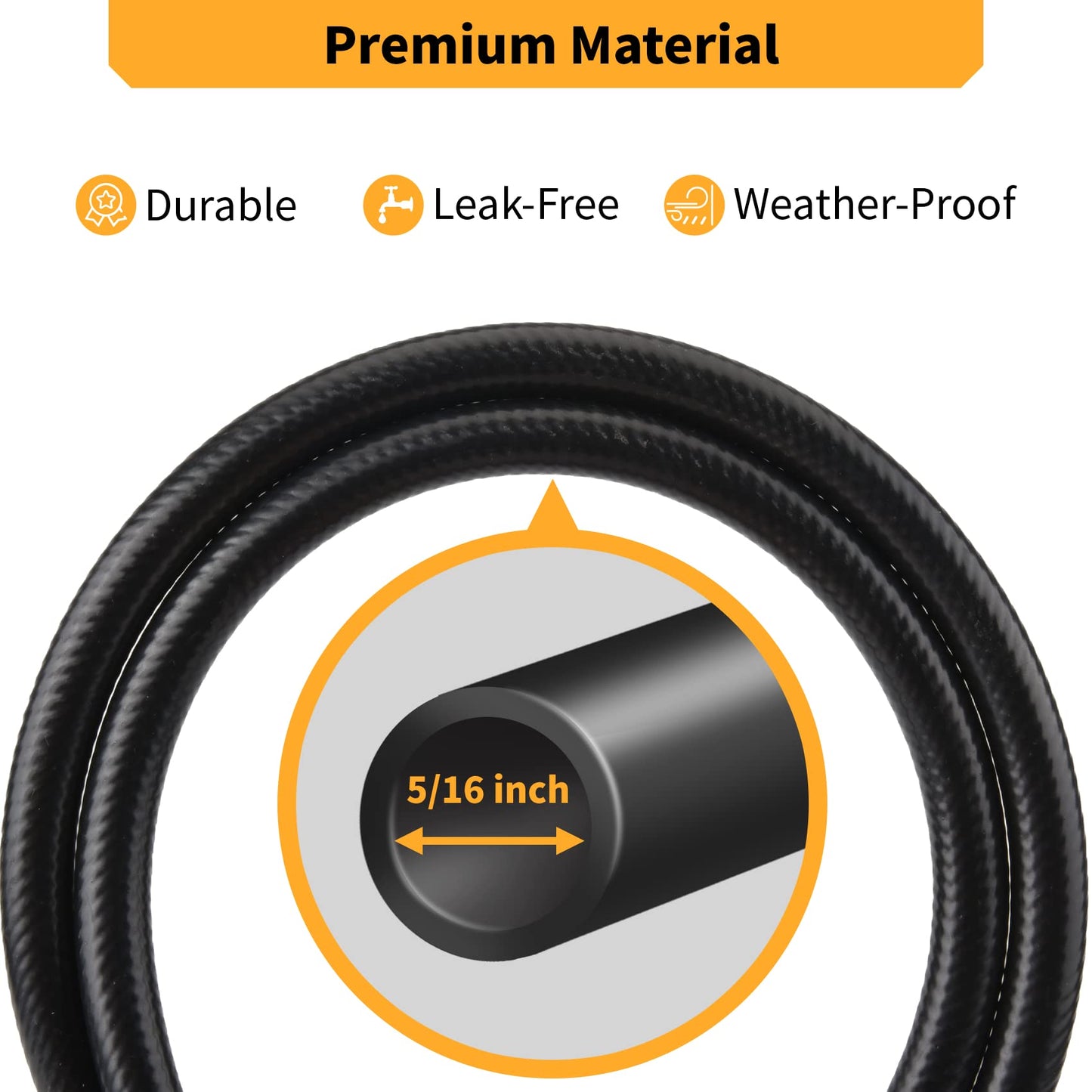 Onlyflame 20FT Propane Hose Extension With 3/8" Female Flare on Both Ends - Flexible Gas Line for RV, BBQ Grill, Tank, Heater and More