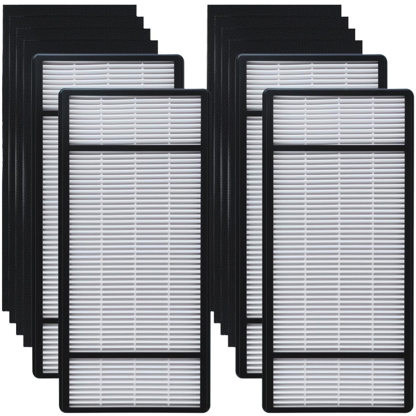 4 HEPA Replacement Filter H and 8 Carbon Pre Filter B Compatible with Honeywell Air Purifiers HRF-H1 HRF-H2 HRF-B2C, Compatible with Honeywell HPA050, HPA060, HPA150, HPA160, HHT055, HHT155 Series