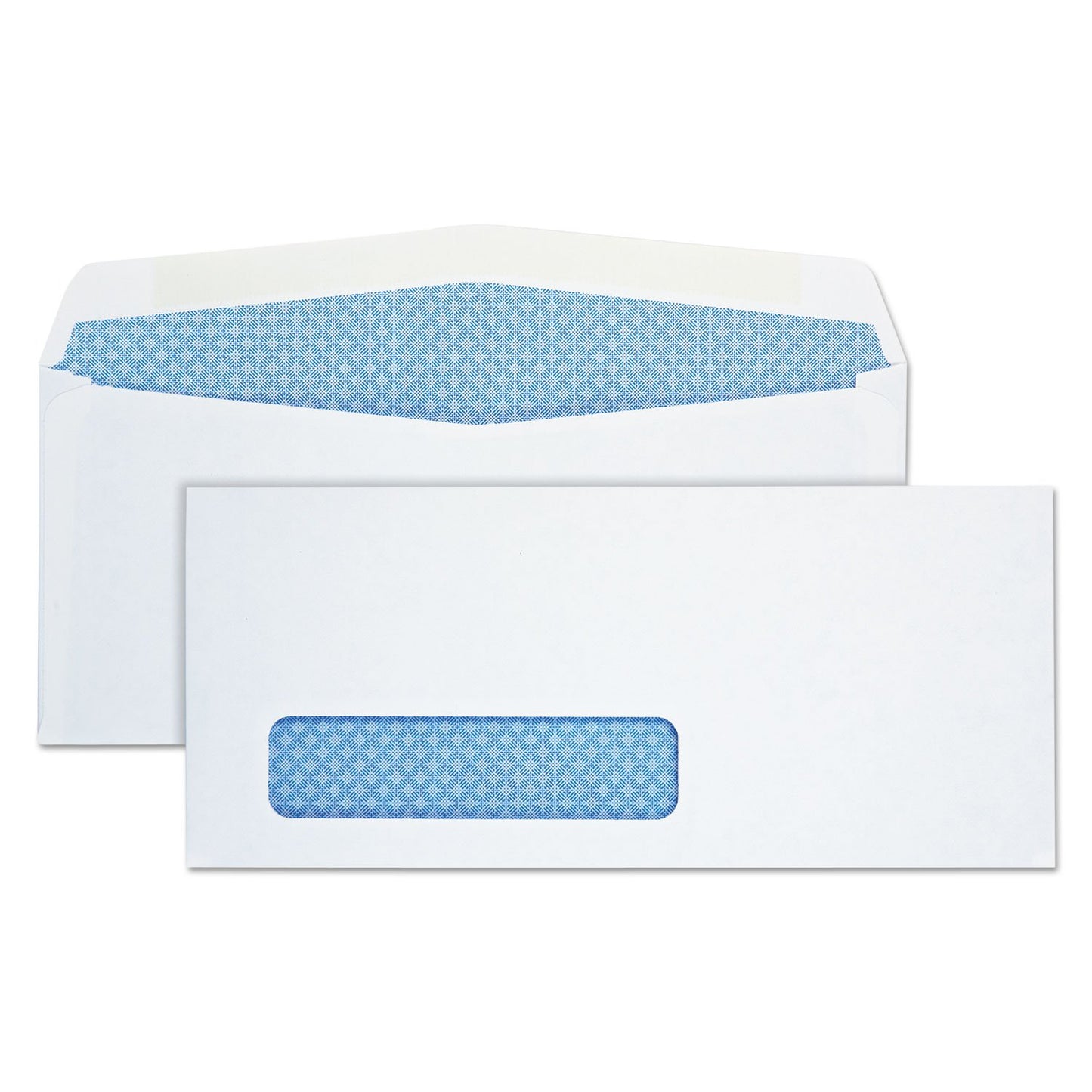 Quality Park Envelopes, #10 Single Window Security Tinted, 4-1/8 x 9-1/2 Inches, 24 lb White Wove, Gummed Flap, 500 Count - Ideal for Standard Business Mailing - Envelopes