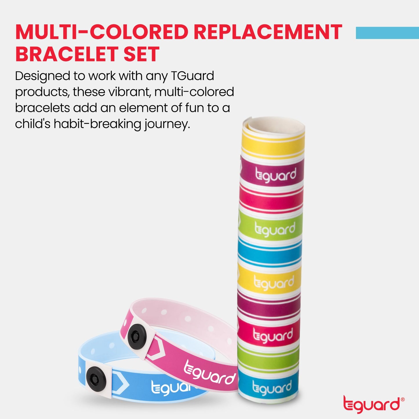 TGuard AeroThumb & AeroFinger Bracelets – Authentic, Non-Rip Wristbands to Secure ThumbGuards and FingerGuards – Finger & Thumb Sucking Deterrent – Supports Thumb & Finger Habit Prevention – 60 Pcs