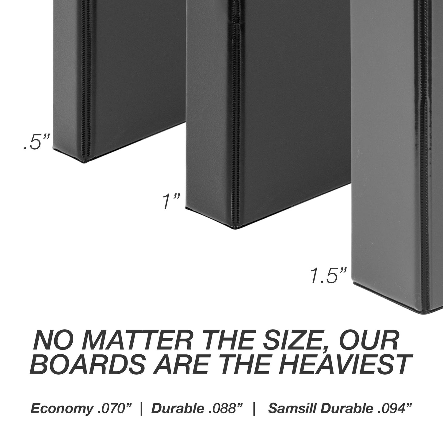 Samsill Durable 2 inch 3 Ring Binder, Made in USA, D Ring Binder, FSC 100% Recycled Chipboard, Red, 4 Pack