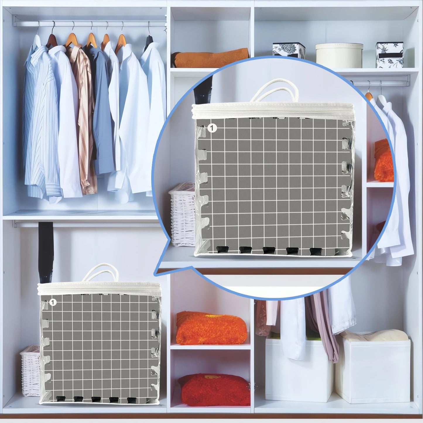 Mevome Blocking Mats for Knitting, Extra Thick Block Boards Crochet Projects with Grid Lines Needlepoint Knit Crocheting, 9 Foam Interlocking Mat &200 T-pins &100 Locking Stitch Markers &Storage Bag (Gray)