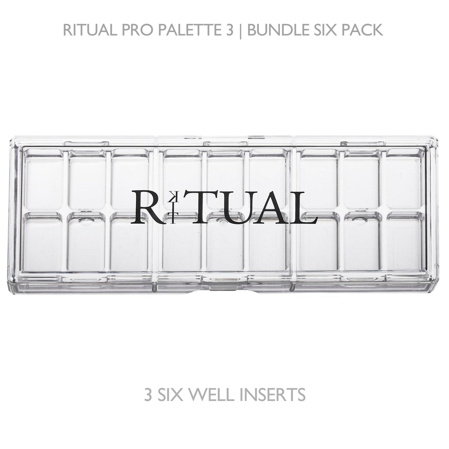 Empty Makeup Palette | 18 Wells | Modular Interchangeable Depotting System | Ritual Pro Palette 3 | Bundle 6 Pack