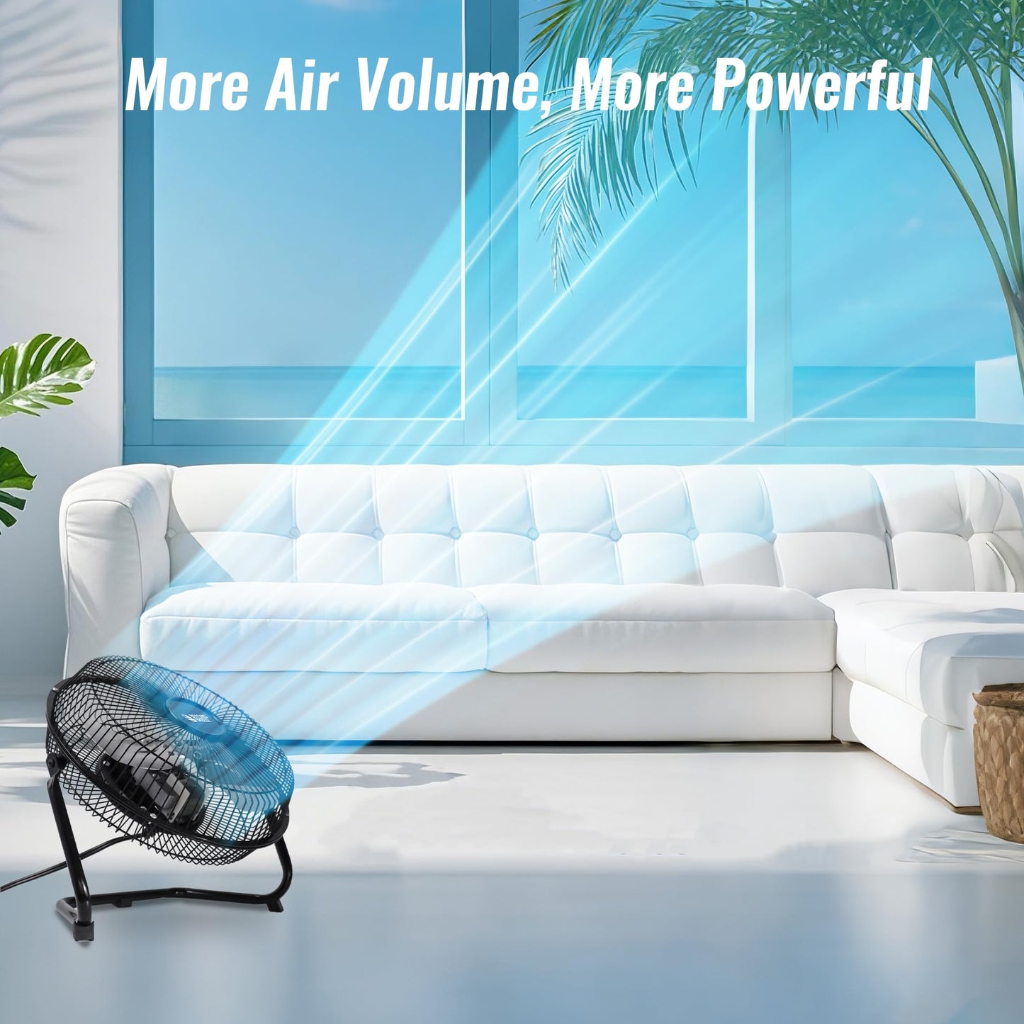 BEYOND BREEZE Floor Fan 9 Inch, 3-Speed Portable Metal Fan with Adjustable Tilt, Quiet Small Cradle Floor Fan for Home, Office, Bedroom