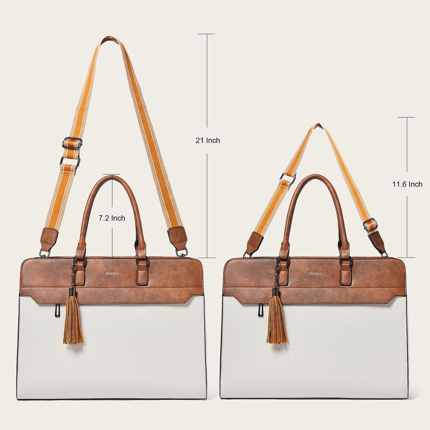 Shrrie 15.6 inches Laptop Bag for Women,Water-Resistant Work Bag Laptop Tote Bag,Briefcase with Satchel Purse