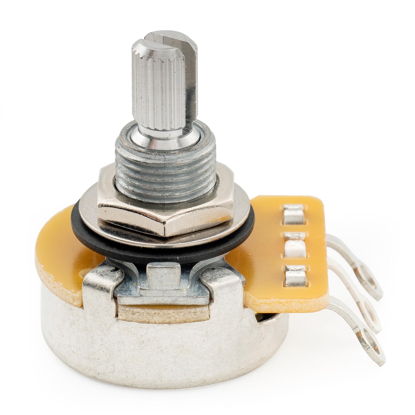 CTS 450 A500K Pots Standard Split Shaft 3/8 Inch 10% Audio Taper Potentiometers for Electric Guitar Bass (Set of 4)