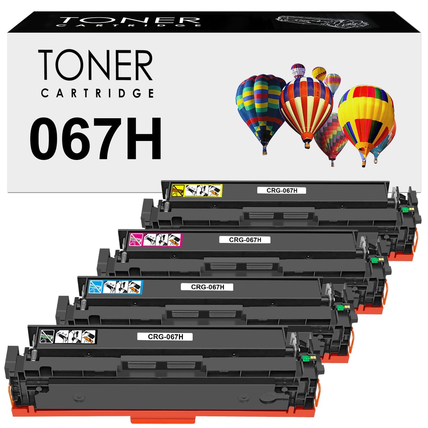 Aseker 067H 067 H Toner Cartridge 4 Color Compatible for Canon MF650 MF653Cdw MF654Cdw MF656Cdw LBP630 LBP632Cdw LBP633Cdw Printers High Capacity 3130 & 2350 Pages (067H BK/C/M/Y)