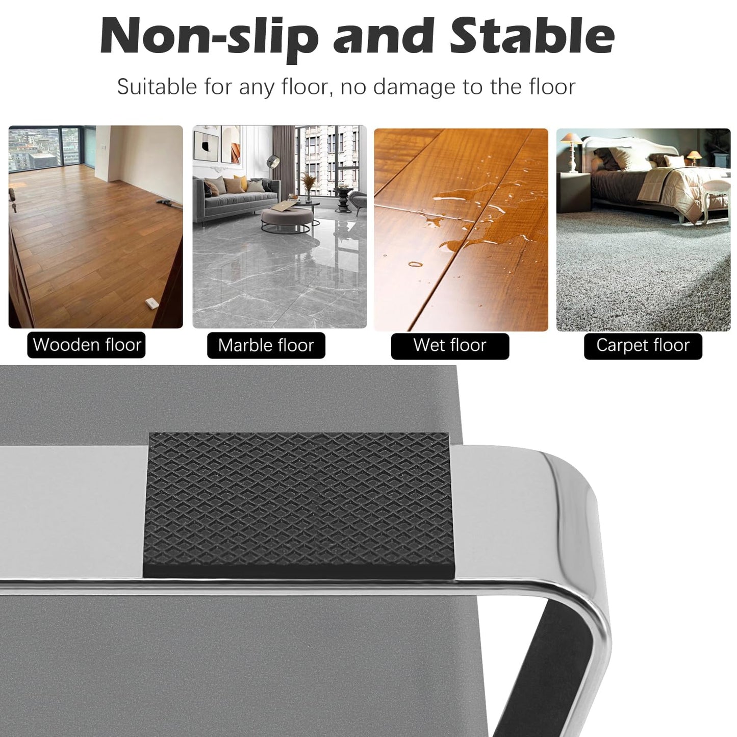 Foot Rest Under Desk, Waterproof Self-Skinning Foam Under Desk Foot Rest Ergonomic Foot Stool for Office Home Use, Soft and Comfortable (Gray)