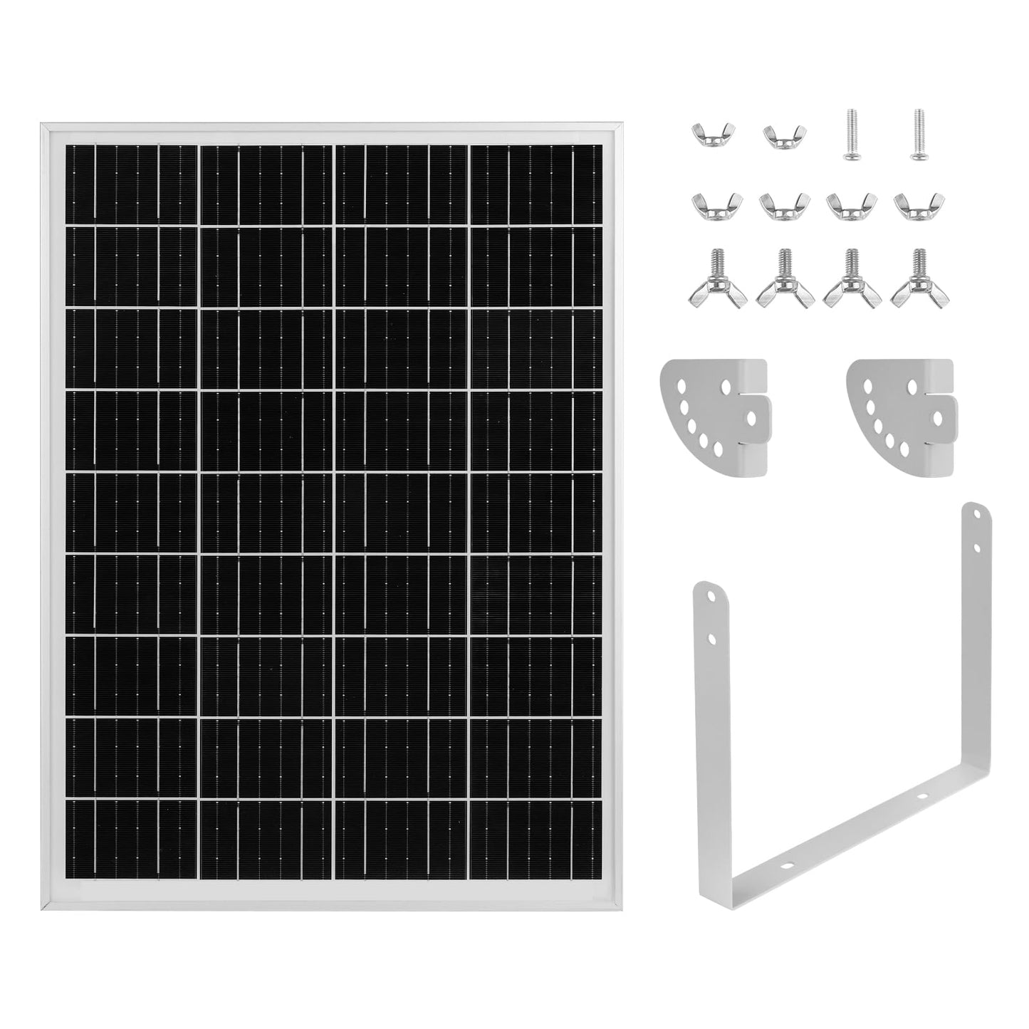 Solar Panel Kit 25W 12V Solar Battery Trickle Charger Maintainer, Built-in Waterproof PMW Controller, Adjustable Mount Bracket for Car Automotive Boat Marine RV Trailer 12V Battery