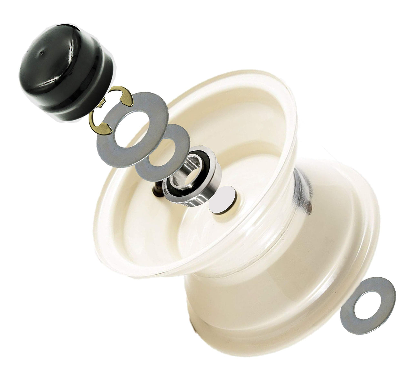 (4 Pack) HD Switch Front Wheel Bushing to Bearing Conversion Kit fits Snapper, Simplicity 1752171YP 1752171 1713167SM 4302 - OEM Upgrade Please Check Size