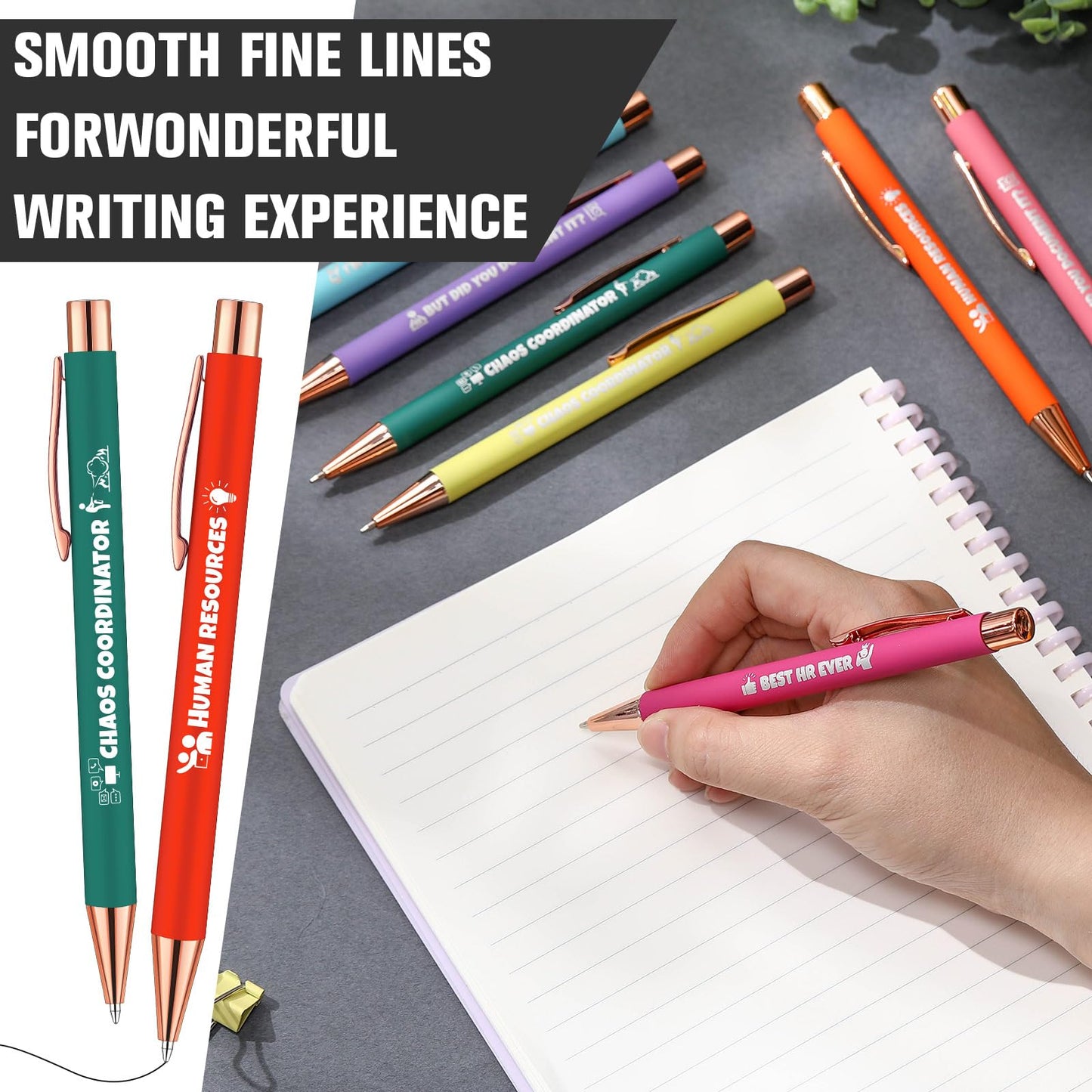 Sinload 24 Pcs Hr Human Resources Gifts for Women Hr Ballpoint Pen Bulk with Quotes, Funny Ballpoint Pens Appreciation Gifts Coworkers Office Christmas Supplies