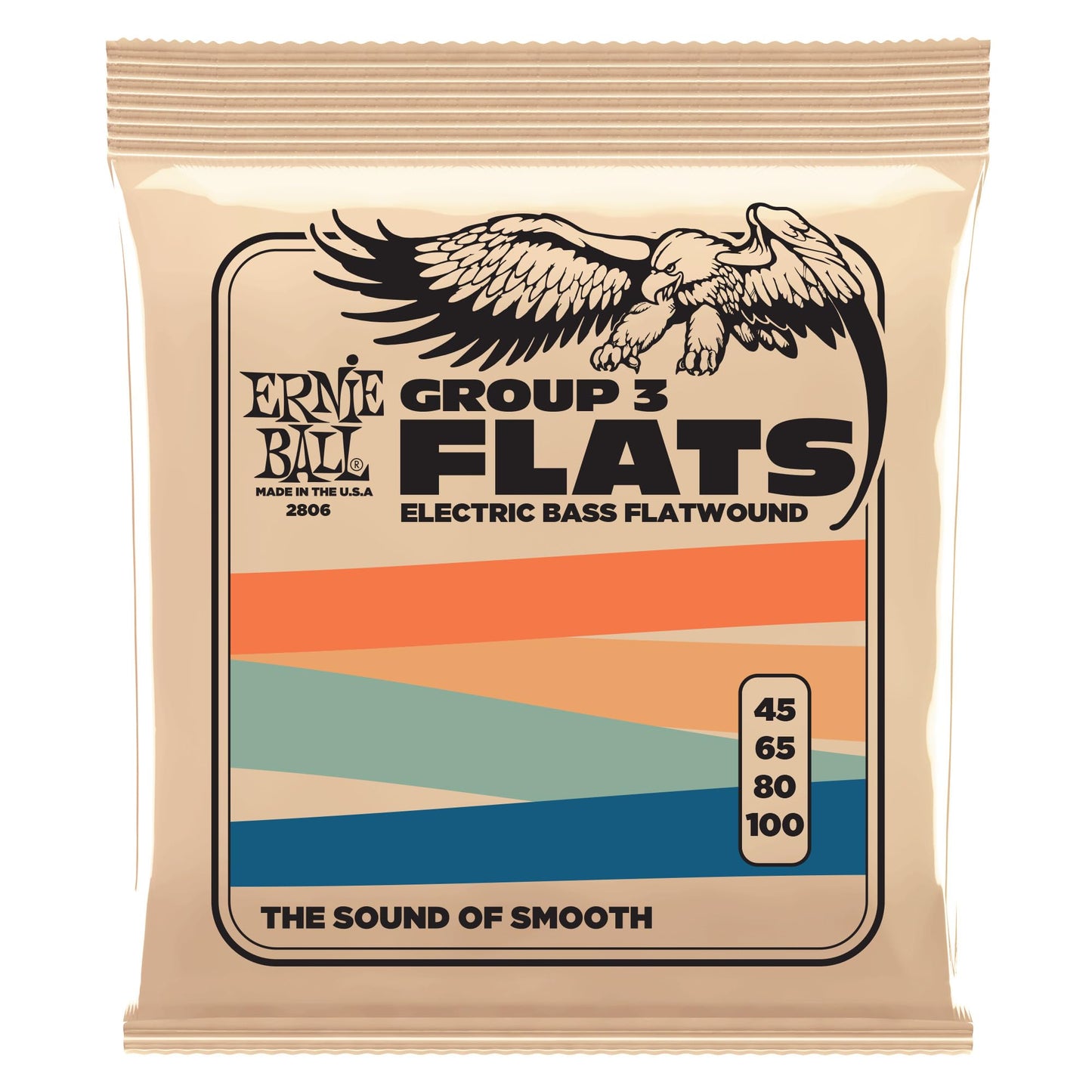 Ernie Ball Flatwound Group 3 Electric Bass Strings - 45-100 Gauge