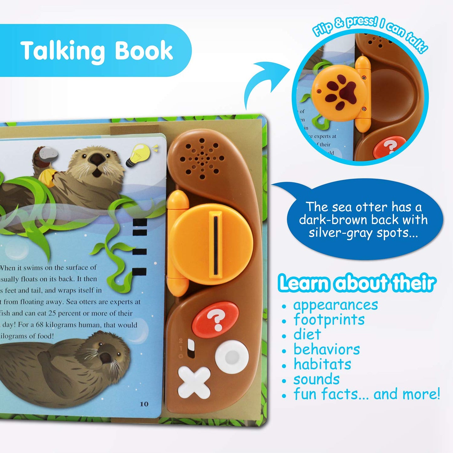 BEST LEARNING Book Reader Animal Kingdom - Talking Animal Sound Kids Book with Quiz Games for Kids Ages 3 to 8 Years Old - Boys and Girls Animal Lovers Birthday Present