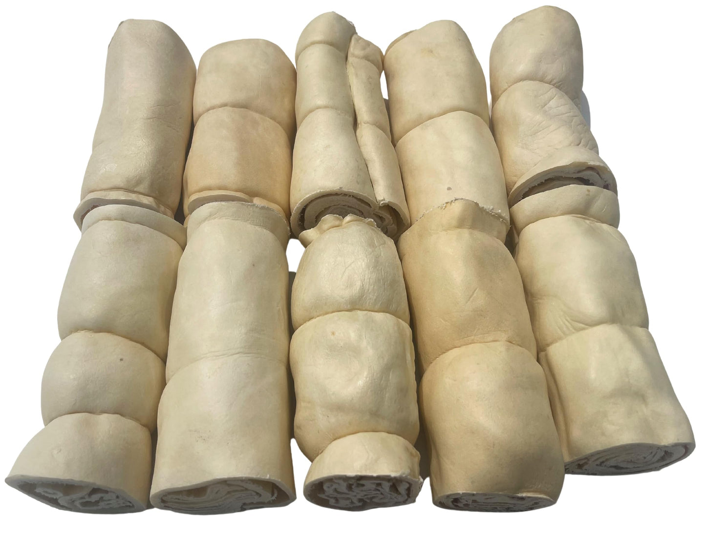 Beef Cheek Rolls Dog CHEW Treat - *(Original 10 Pack, 6 INCH)* - Original/Peanut Butter Flavors - Single Ingredient - Rawhide Free - Super Thick - All Natural - Long Lasting Beef Cheek Rolls