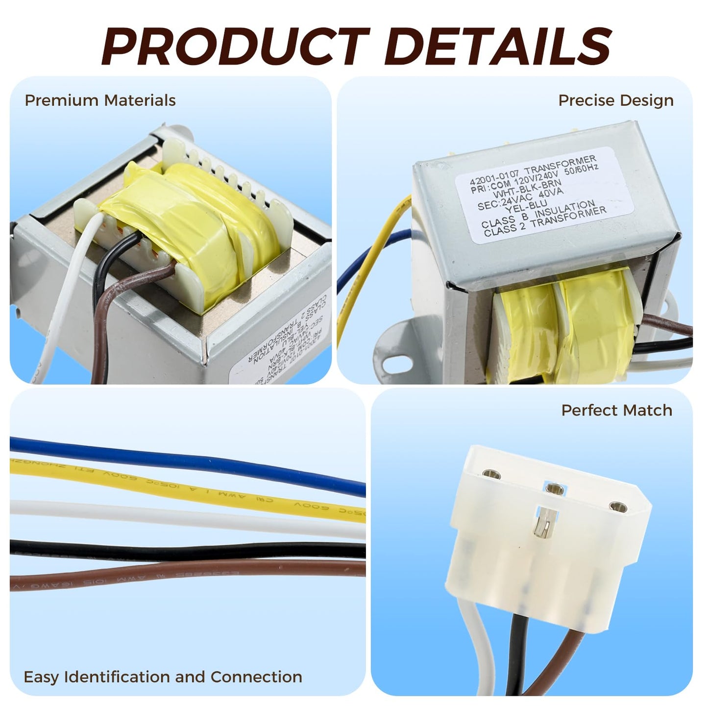 ETERMETA 42001-0107 120-240V Dual Voltage Transformer Kit Compatible with Pen-tair Master-Temp or Sta-rite Pool and Spa Heater Electrical Systems 42001-0107S