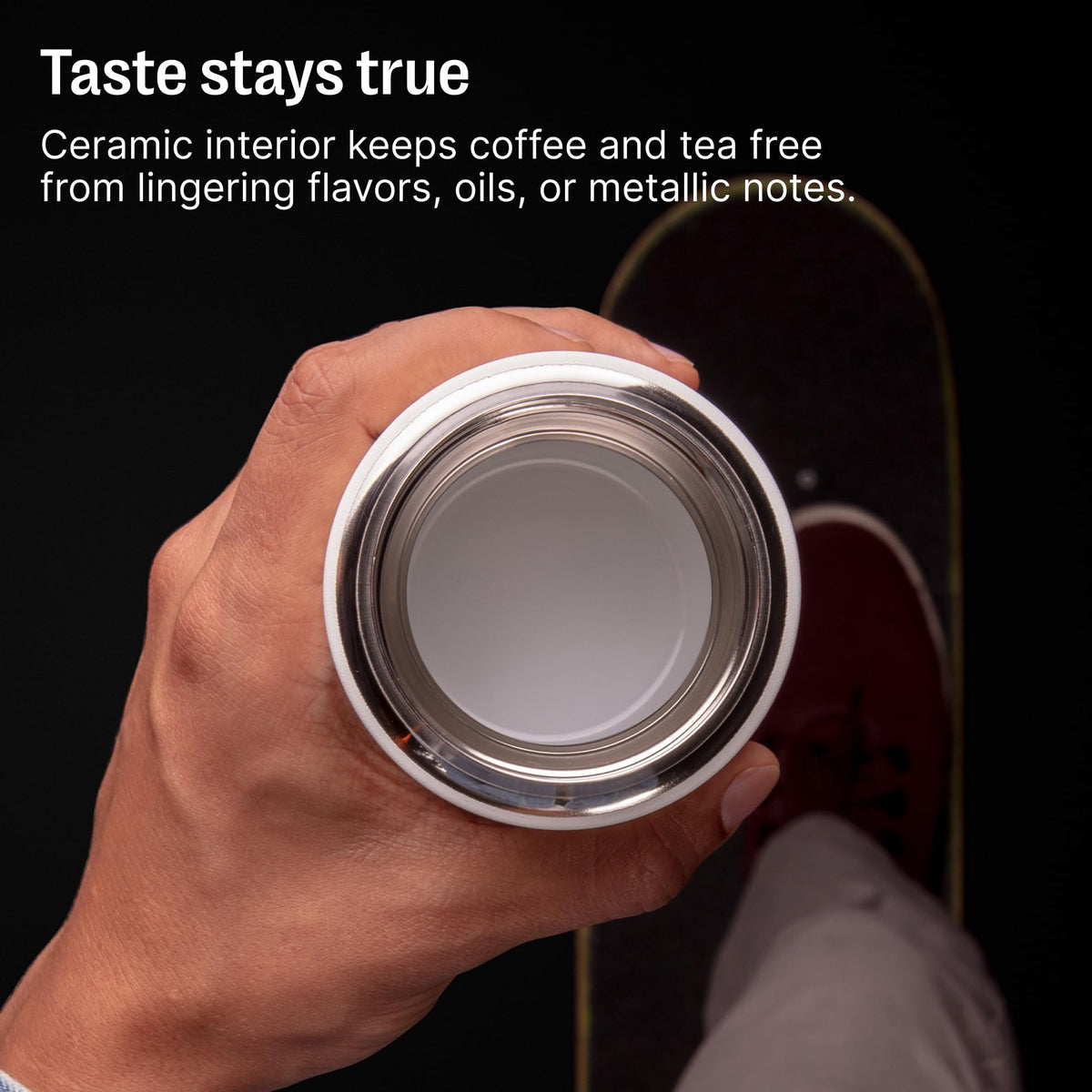 Fellow 16 oz Carter Bundle (3 in 1) Travel Mug with Slide-Lock, Move & Cold Lids with Straw - to-Go Coffee Tumbler, Ceramic Interior & Vacuum-Insulated Stainless Steel - Coffee Cups-Hazy Blue