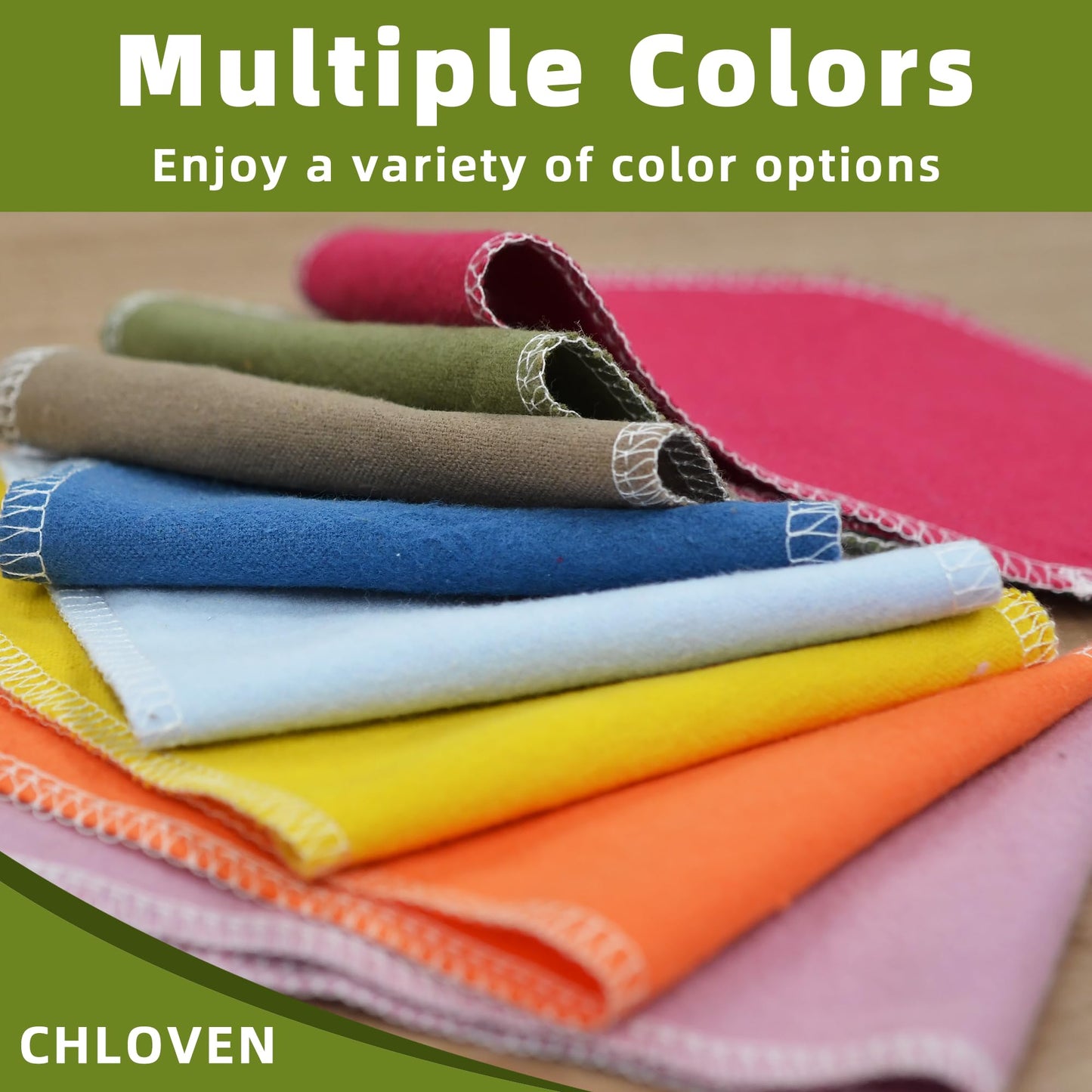 Chloven Reusable Toilet Paper - 48 Pack Eco Friendly Cloth Wipes - Super Soft, Absorbent Toilet Paper Cloth Washable Roll - Zero Waste Reusable Bidet Towels