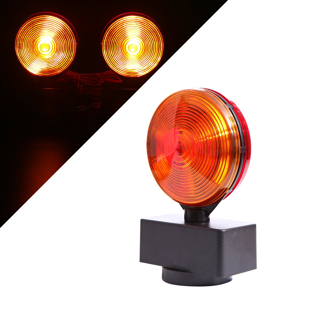 CZC AUTO 12V Two Sided Magnetic Towing Light Kit for Trailer RV Boat Truck -Magnetic Strength 55 Pounds
