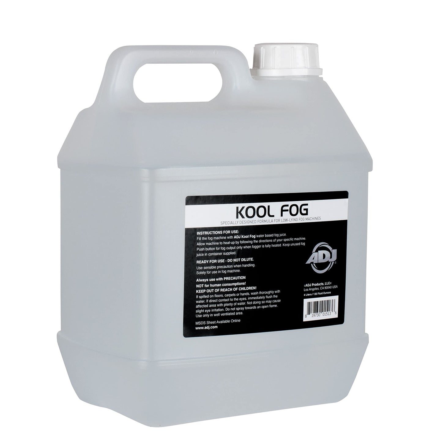 ADJ Products KOOL-FOG 1 Gallon Fog Fluid-Formulated for Low Lying Fog
