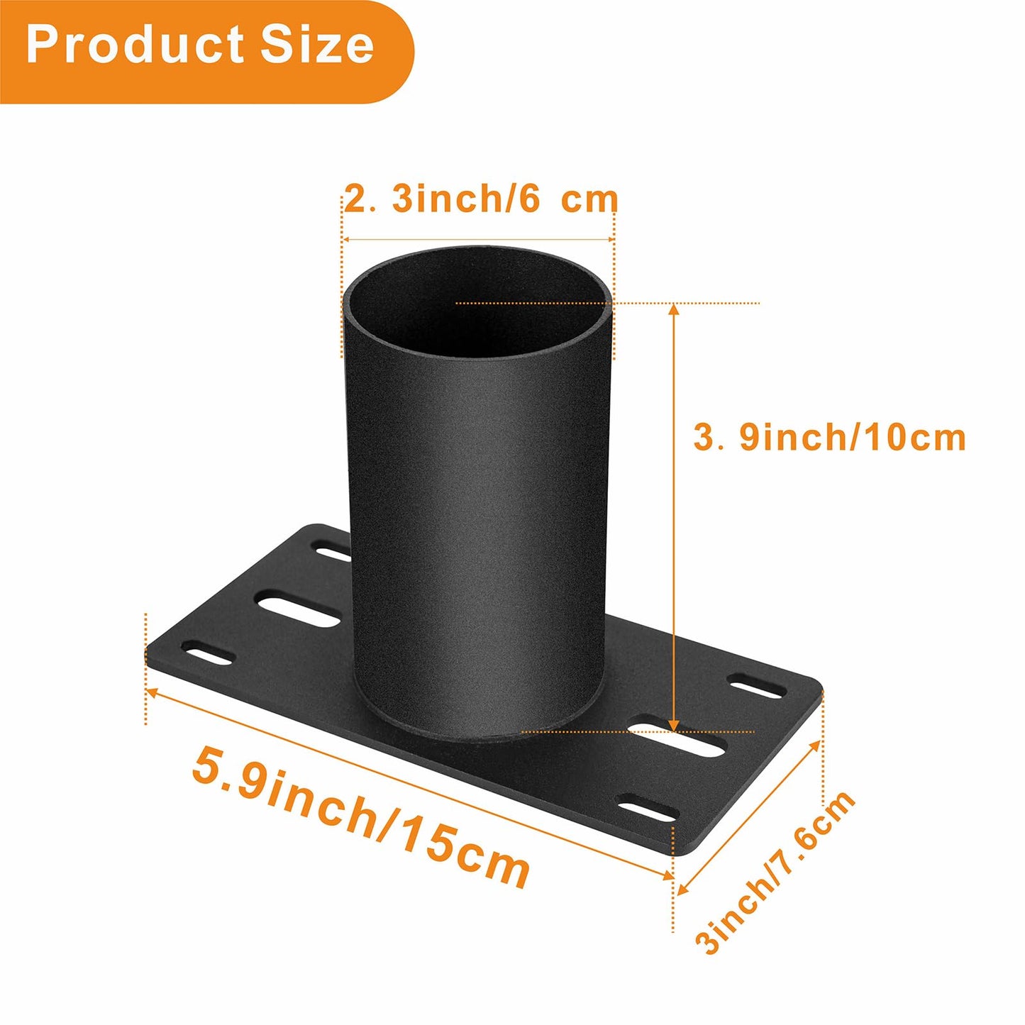 2 PCS Slip Fitter Adaptor,Slip Fitter Mounting Bracket,Transform The Slip Fitter into Arm Mounting,Tenon Adaptor for Outdoor Flood Lights,Street Light,Parking Lot Lights,Shoebox Light Fixture