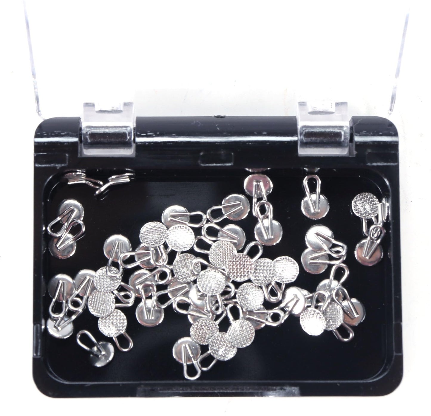 50Pcs/Box Dental Orthodontic Lingual Button Braces Bondable Lingual Buttons With Traction Hooks, Mesh Base (Traction Hook Round)